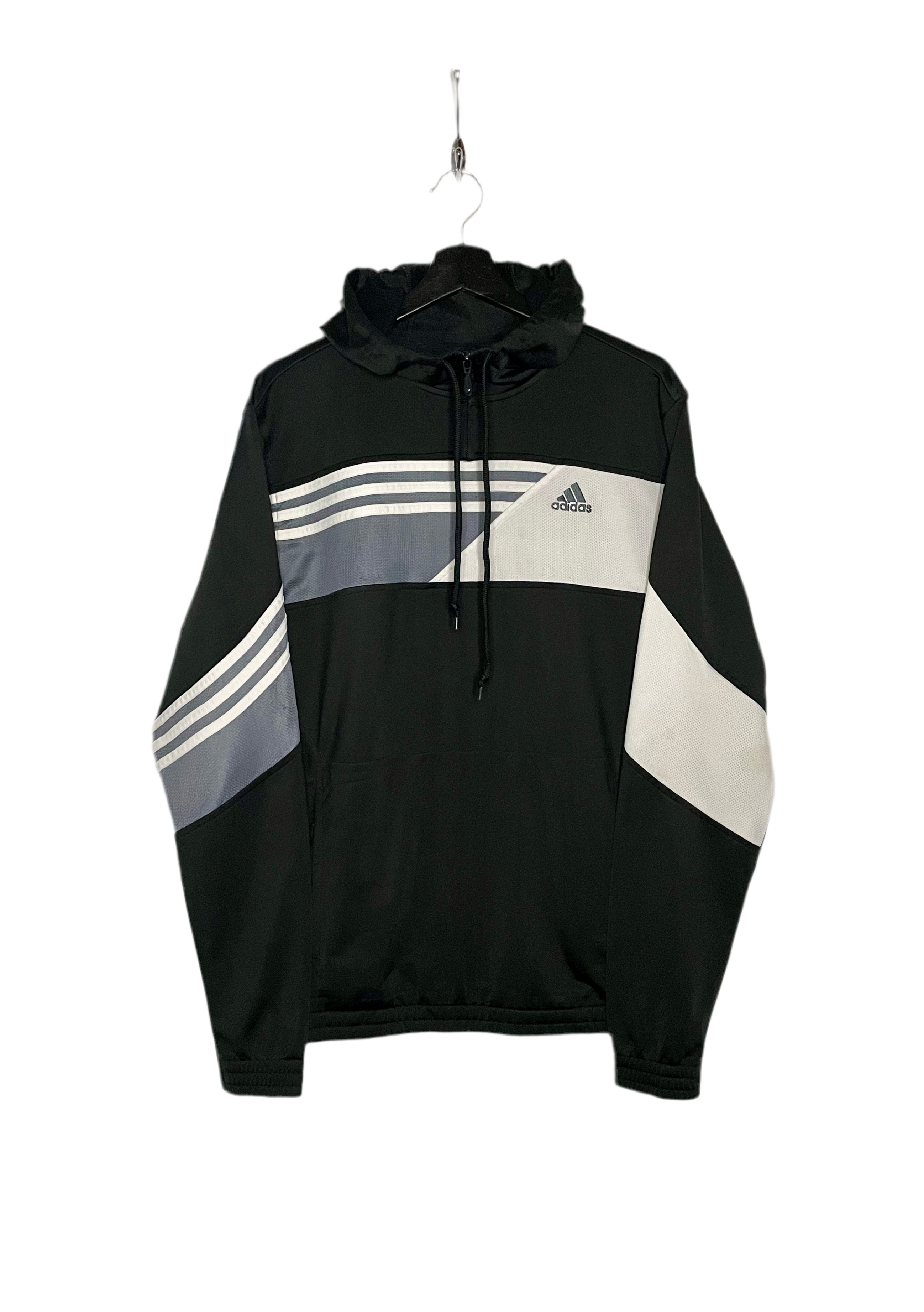 Adidas Q-Zip Hoodie Schwarz Größe M
