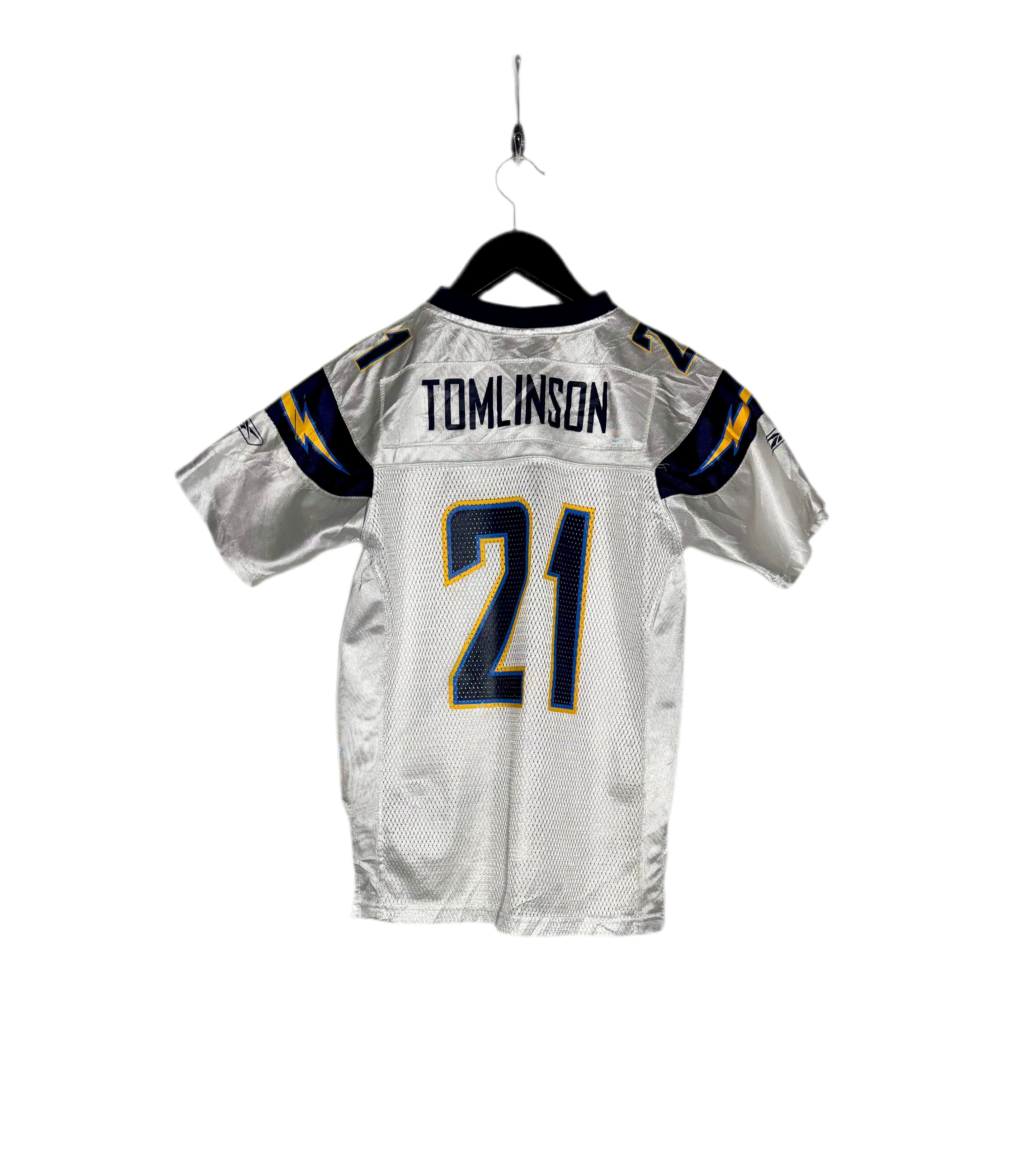 Reebok NFL San Diego Chargers Jersey #21 LaDainian Tomlinson Weiß Größe M Kinder