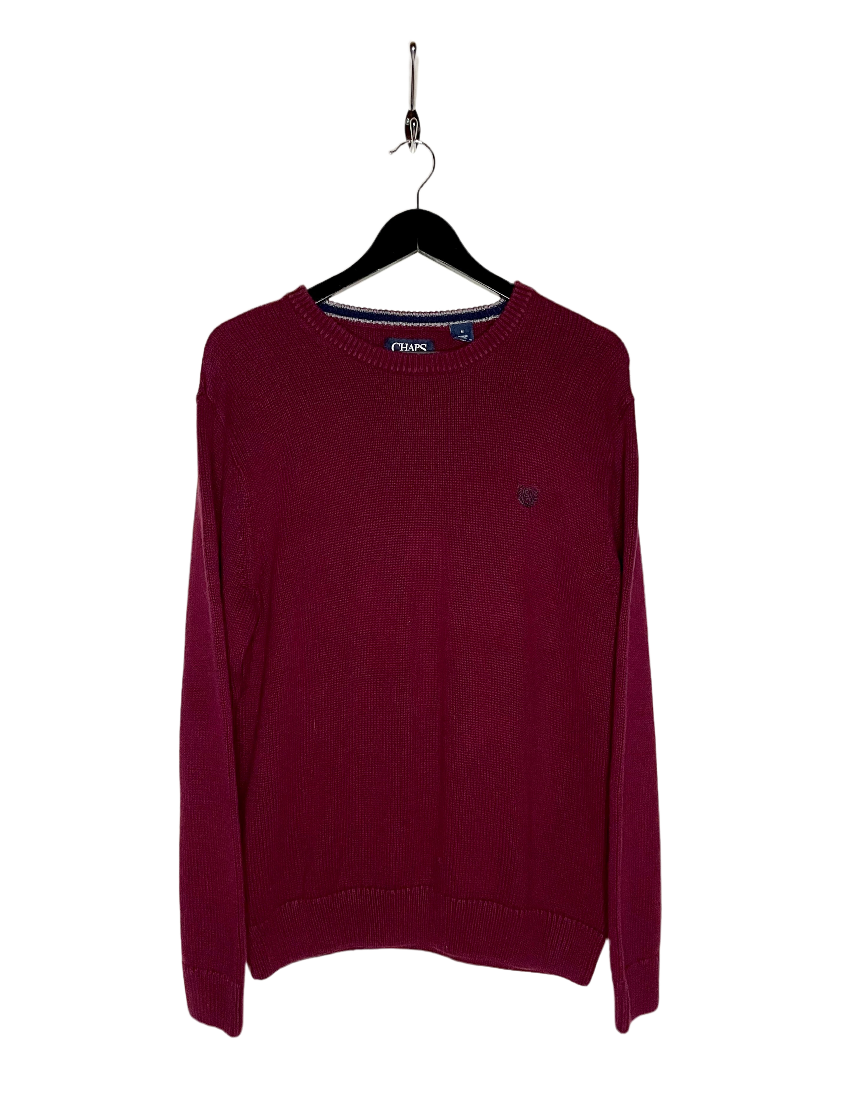 Chaps Vintage Sweater Wine Red Size M