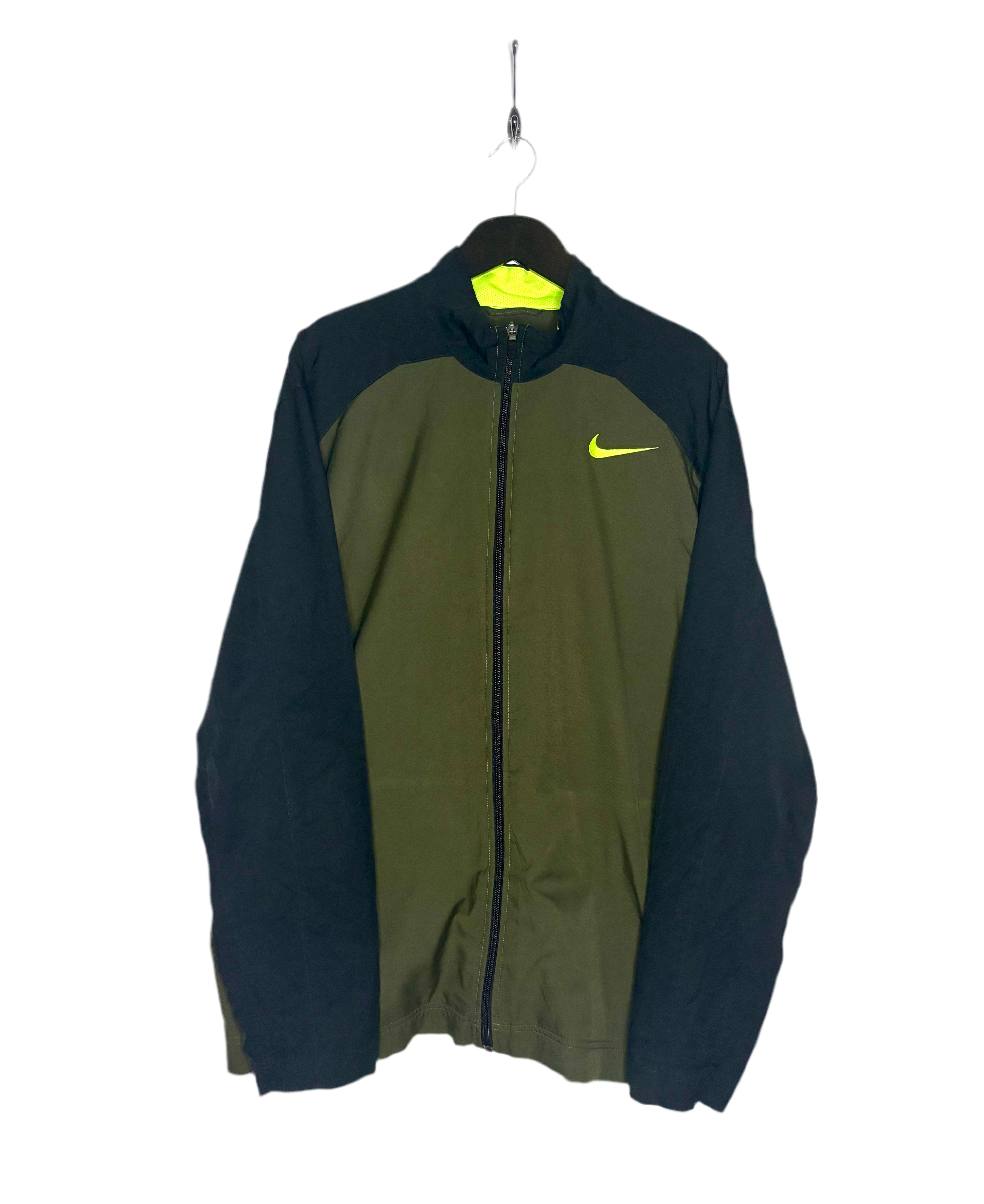 Nike Dri-Fit Trainingsjacke Schwarz/Grün Größe XXL