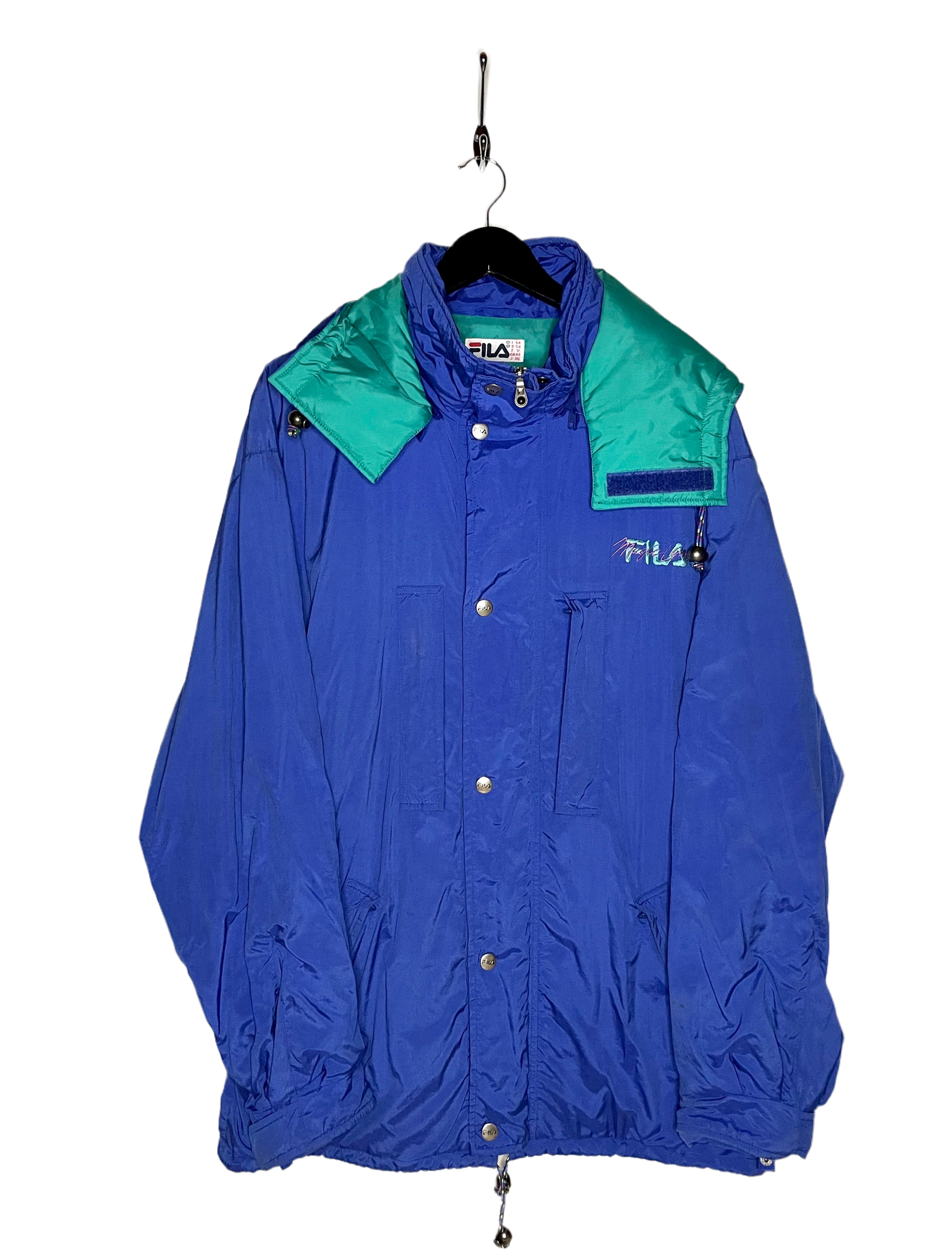Fila Vintage Padded Jacket Blue/Turquoise Size 3XL