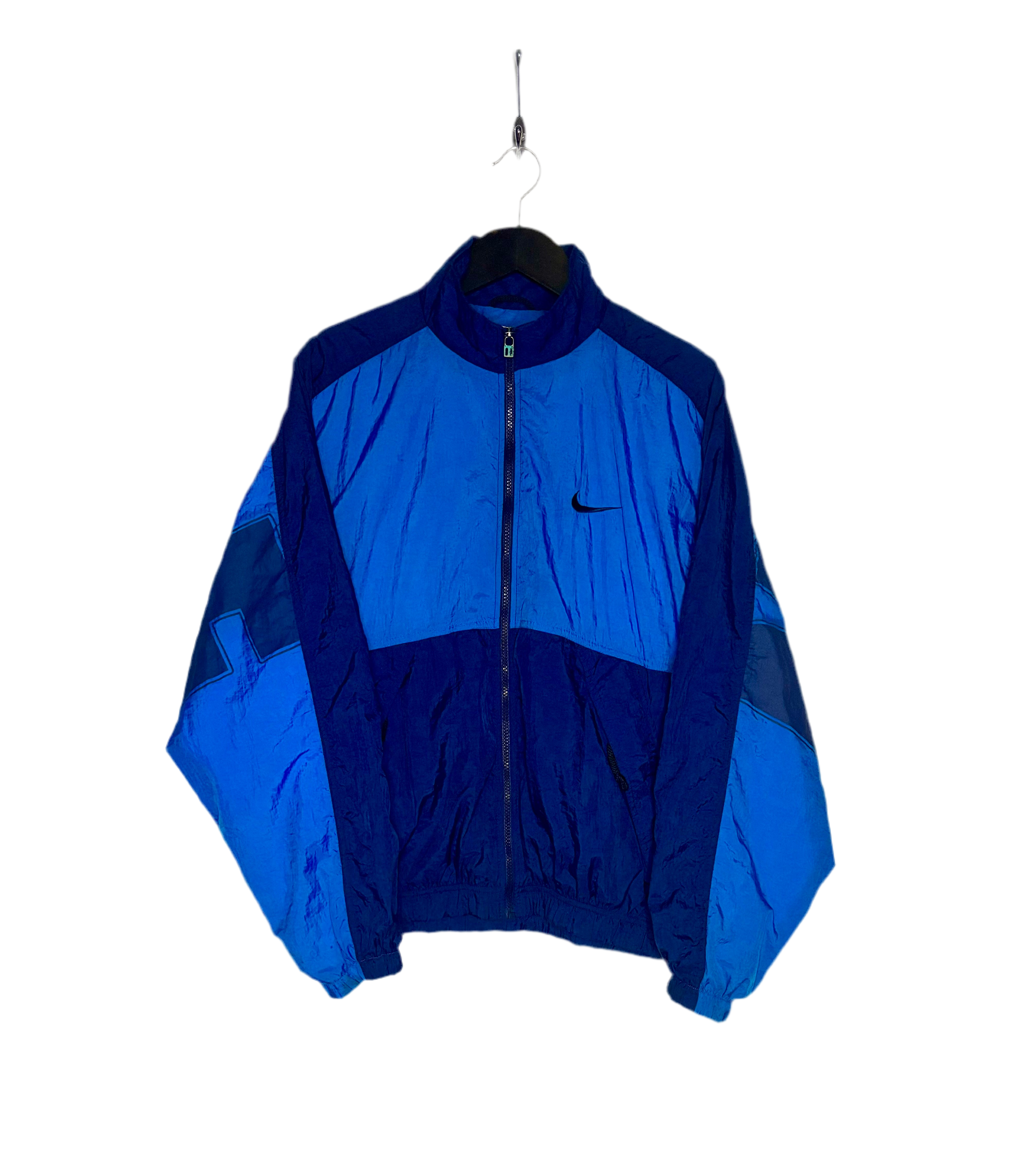 Nike Vintage Track Jacket Logo Print Back Blau Größe M