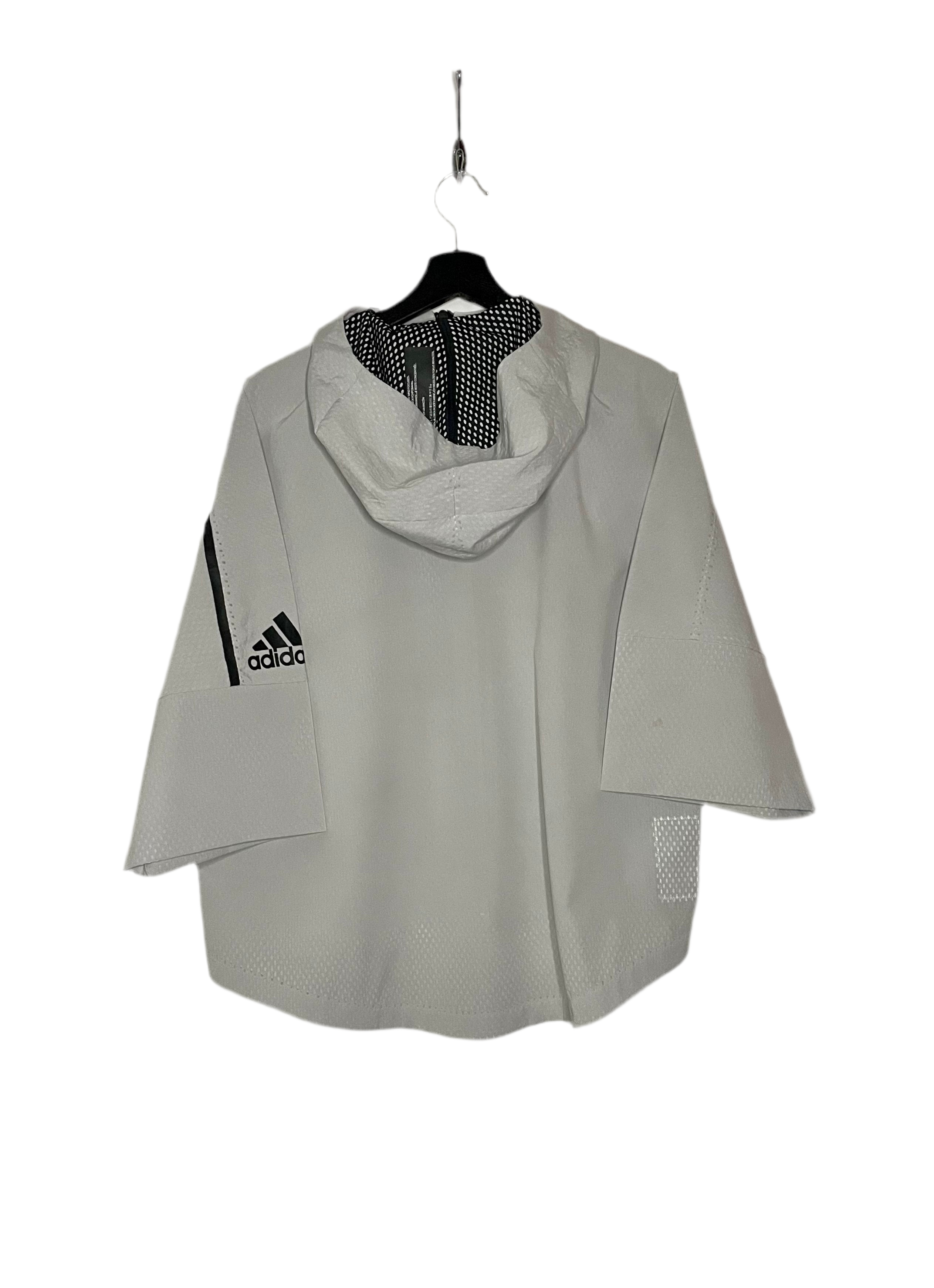 Adidas Laufjacke Kurzarm Hellgrau Größe L