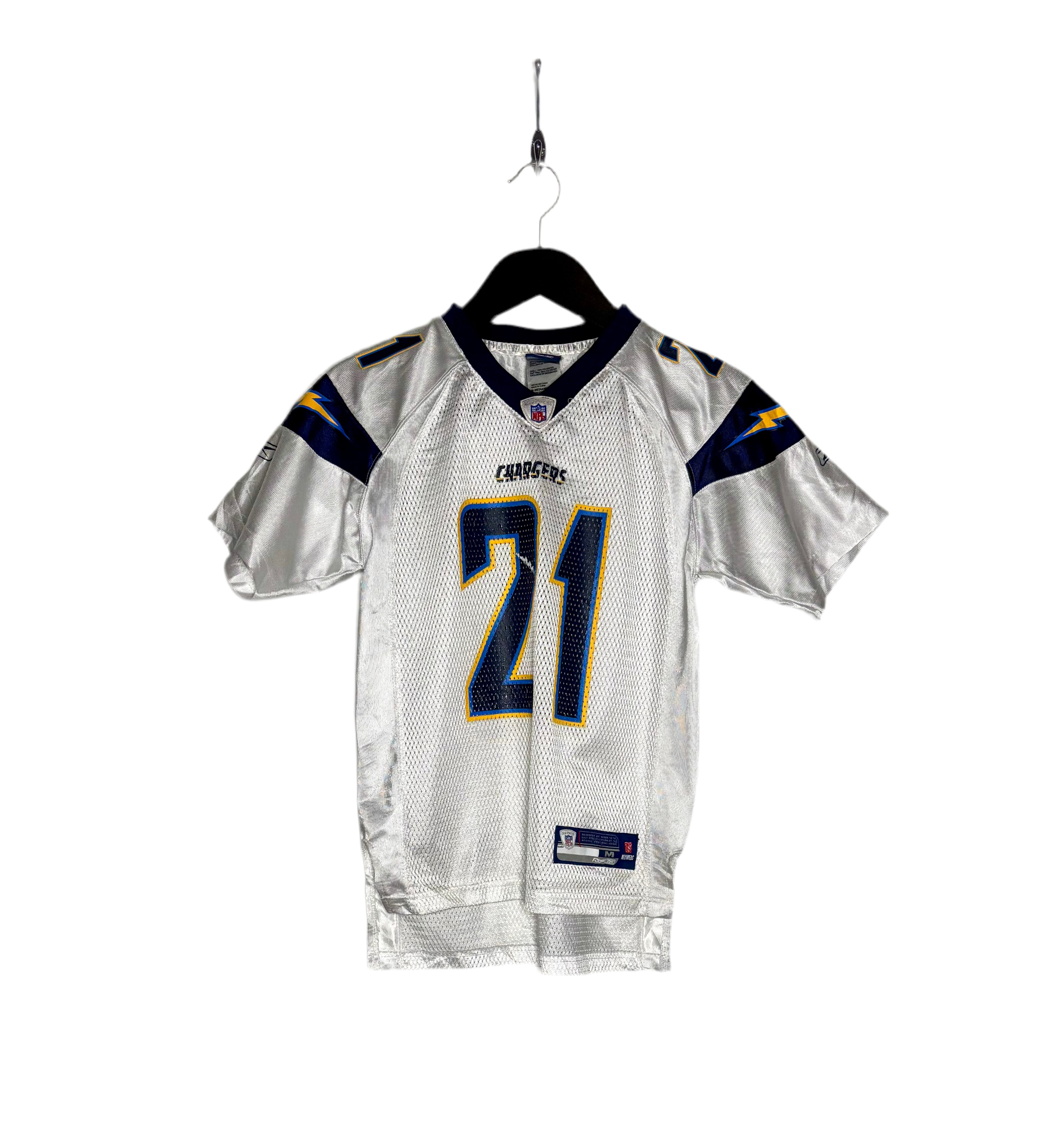Reebok NFL San Diego Chargers Jersey #21 LaDainian Tomlinson Weiß Größe M Kinder