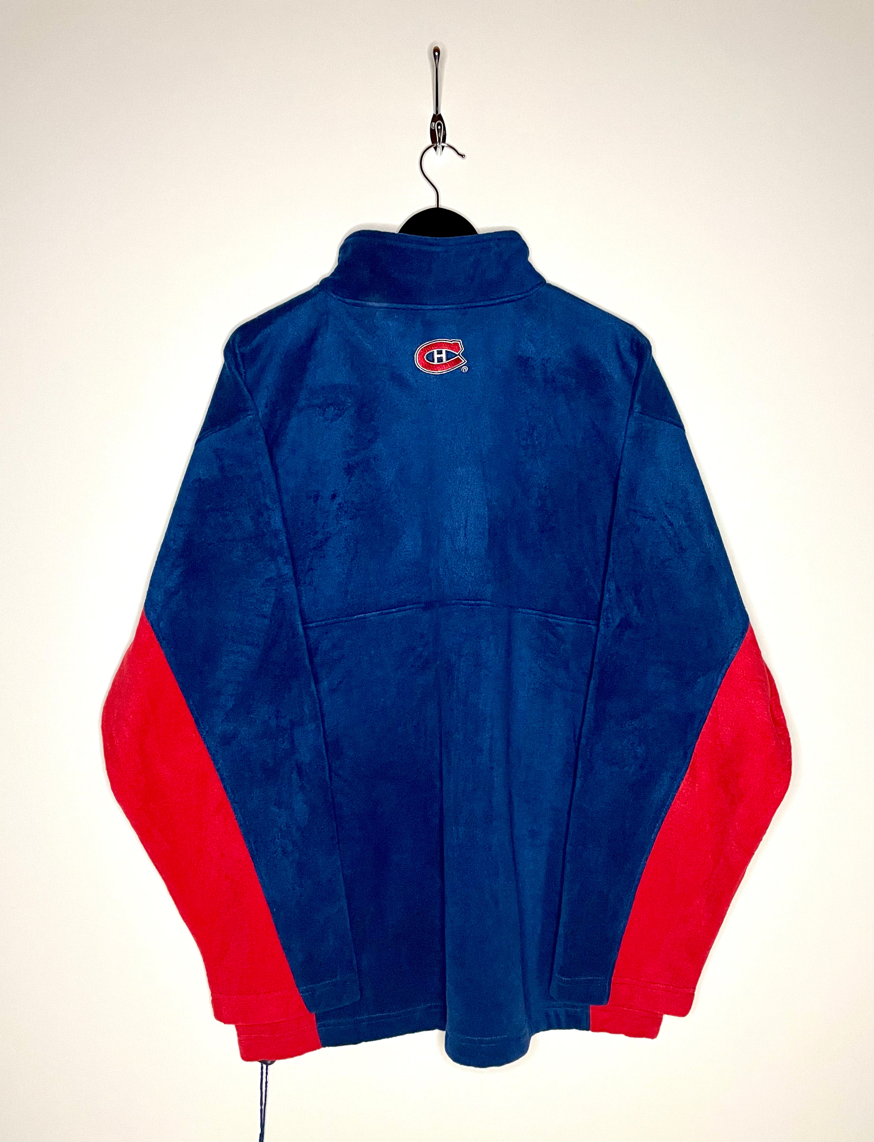 NHL Fleece Q-Zip Sweater Montreal Canadiens Blau/Rot Größe L