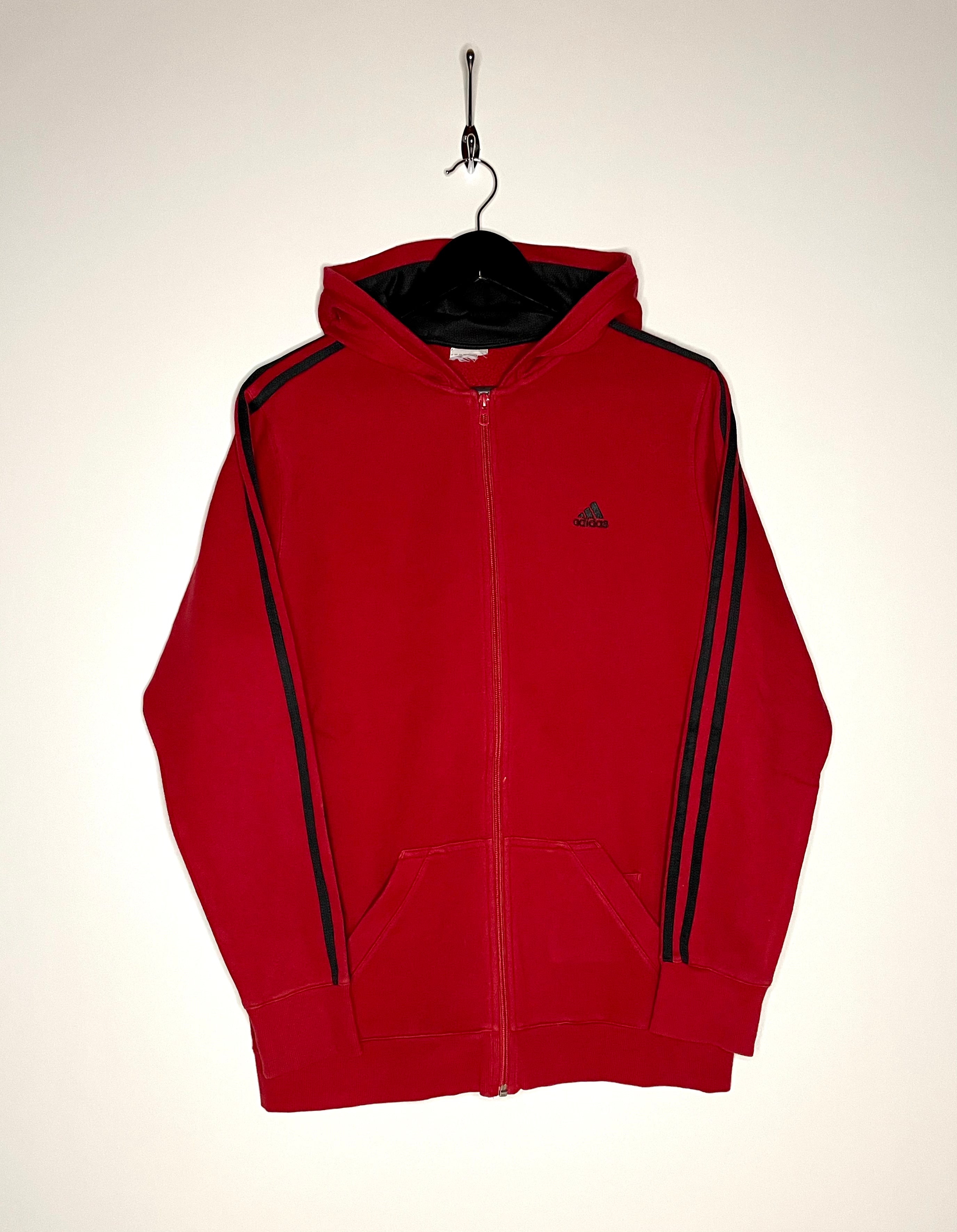 Adidas Vintage Zip Hoodie Rot Größe M