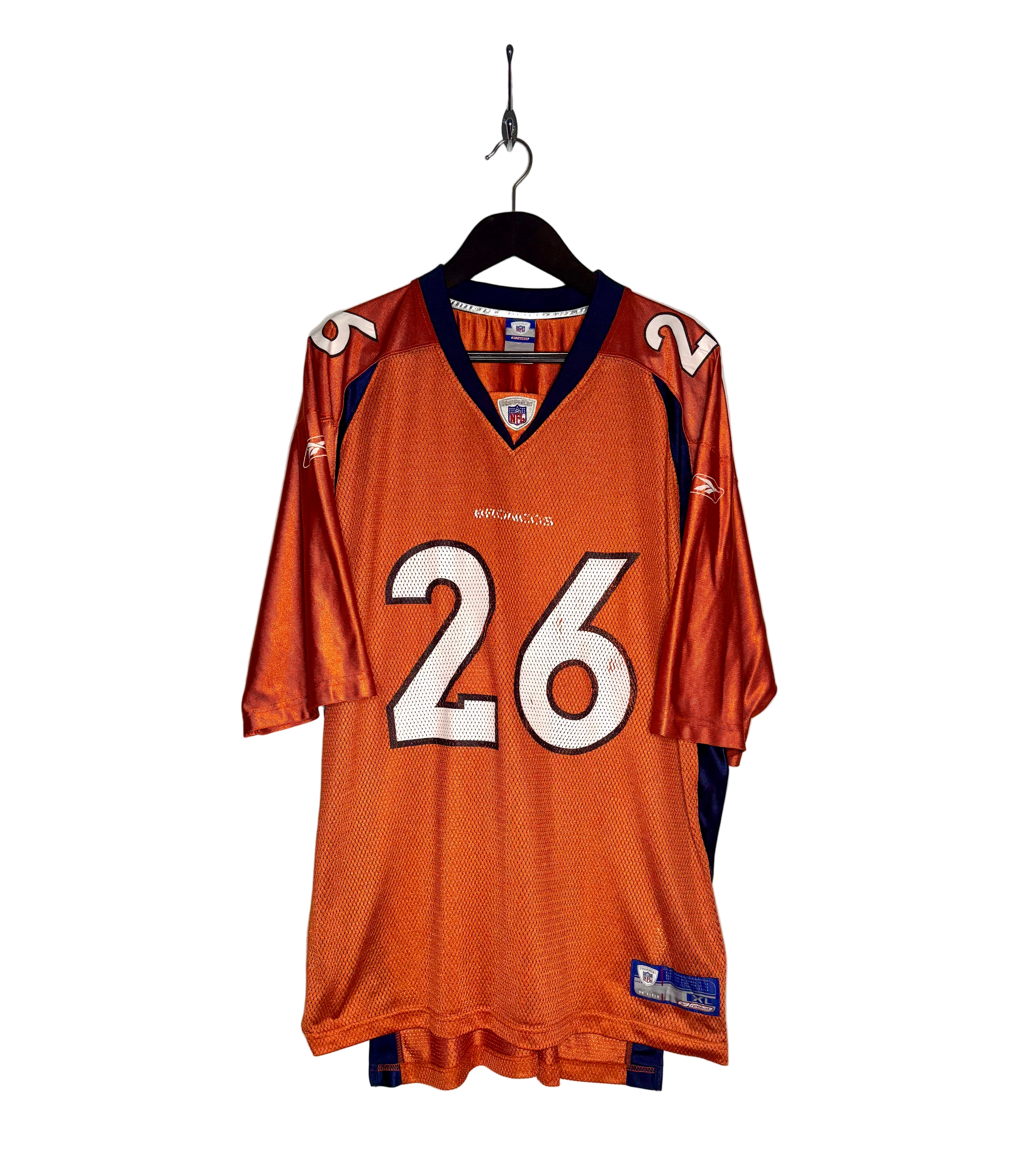 Reebok Vintage Denver Broncos Jersey #26 Clinton Portis Orange Größe XL
