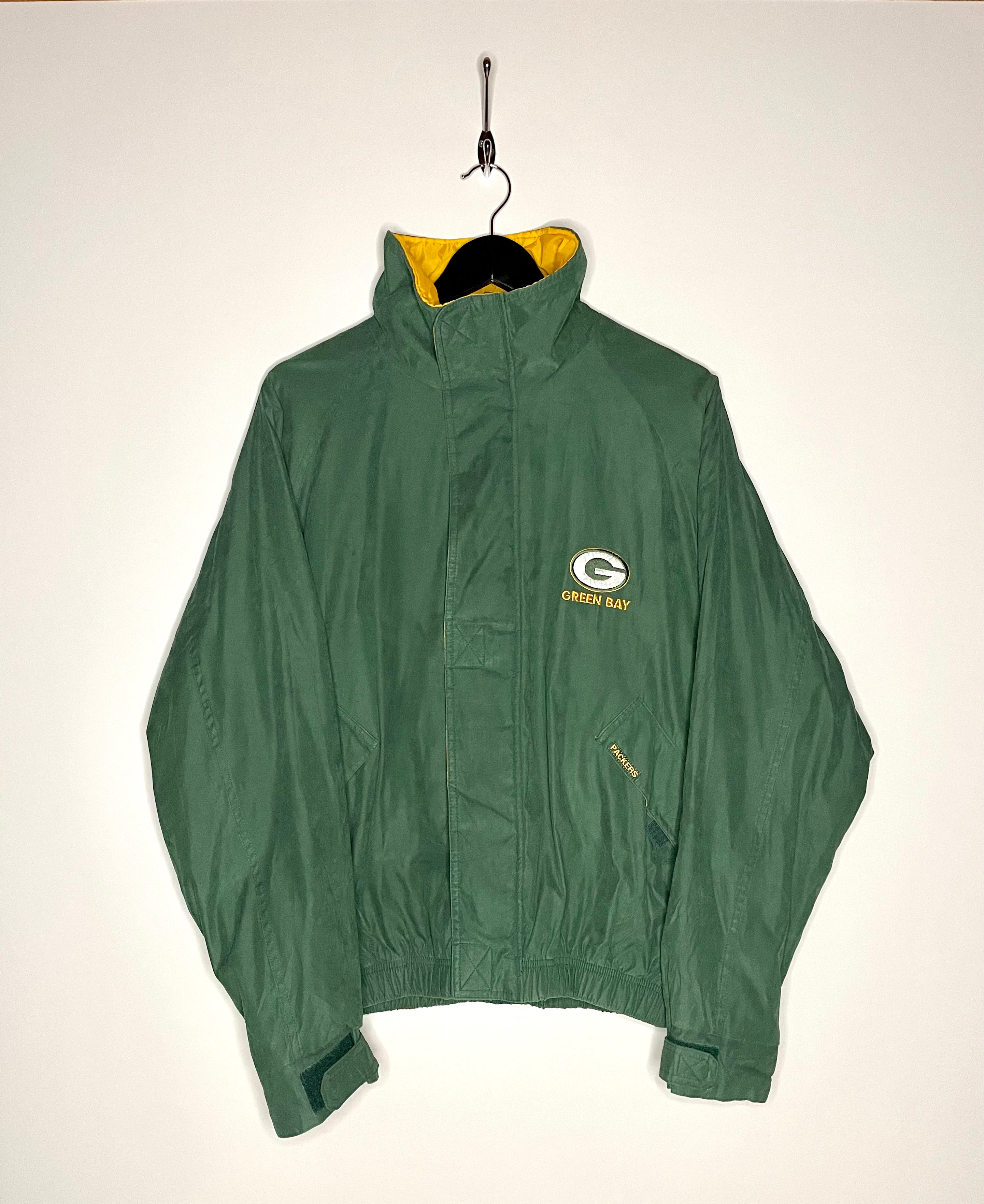 Carl Banks Vintage Green Bay Packers Jacke Grün/Gelb Größe M