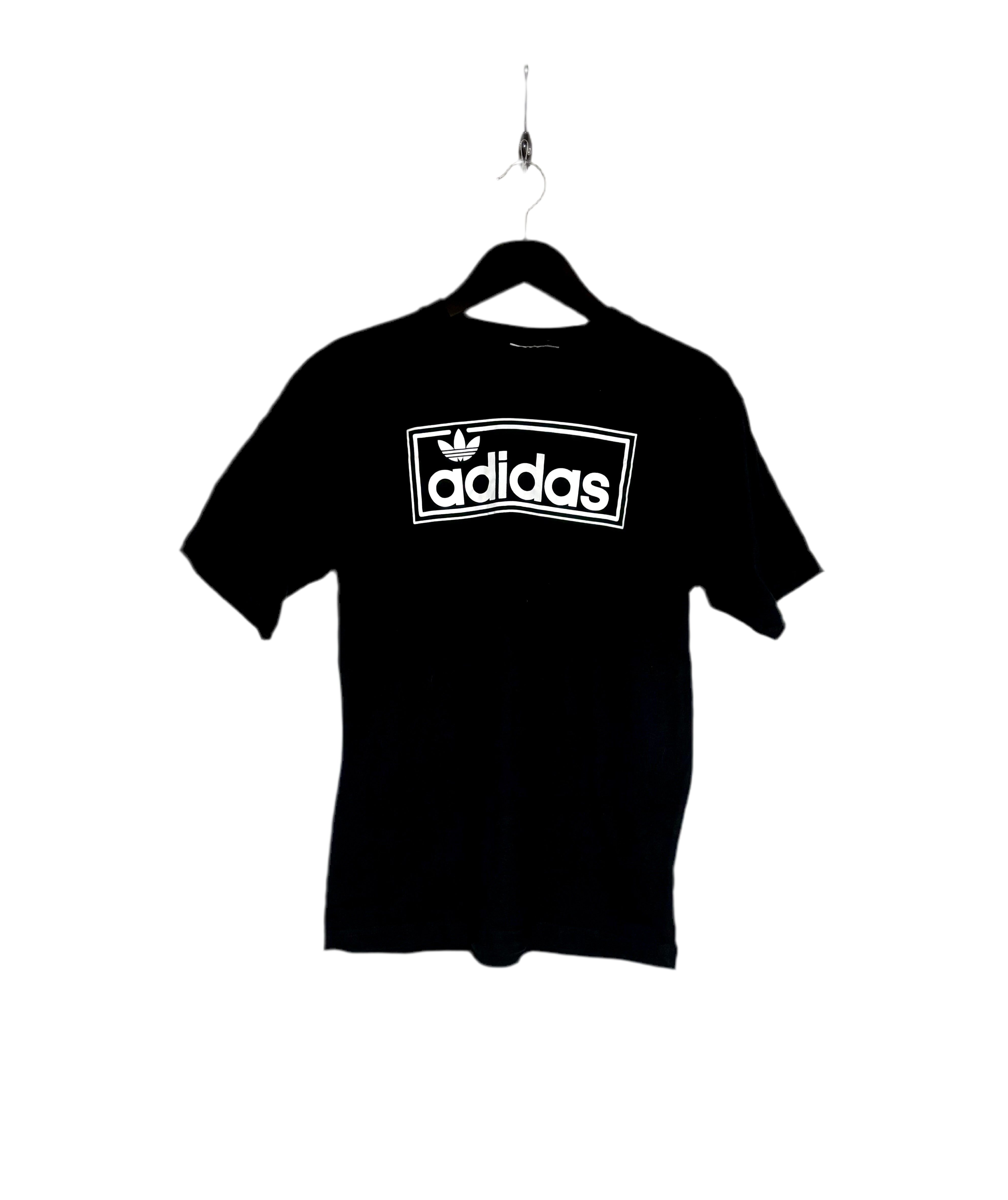 Adidas Originals Trefoil Box Logo T-Shirt Schwarz Größe S