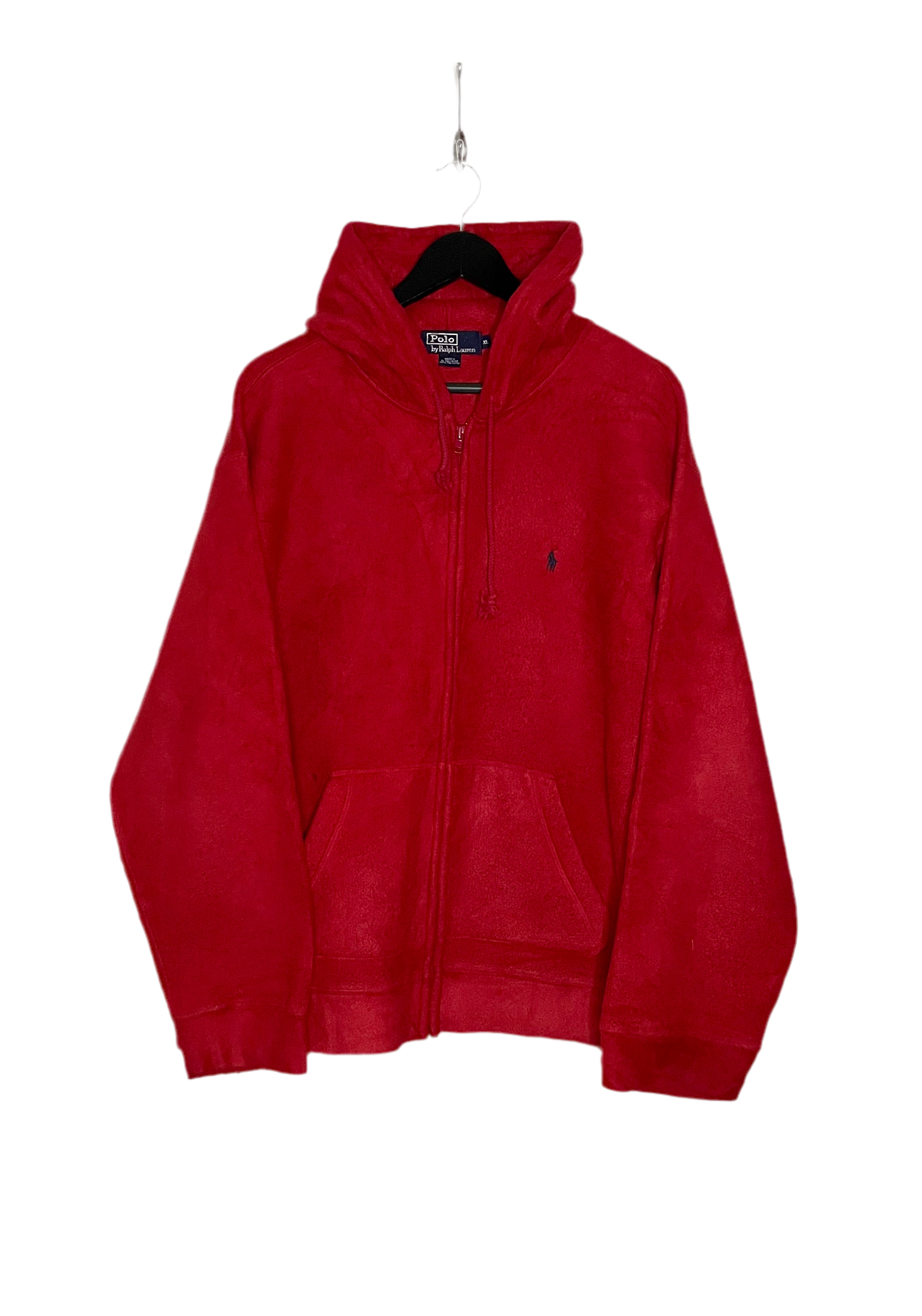 Ralph Lauren Vintage Fleece Jacke Rot Größe XL