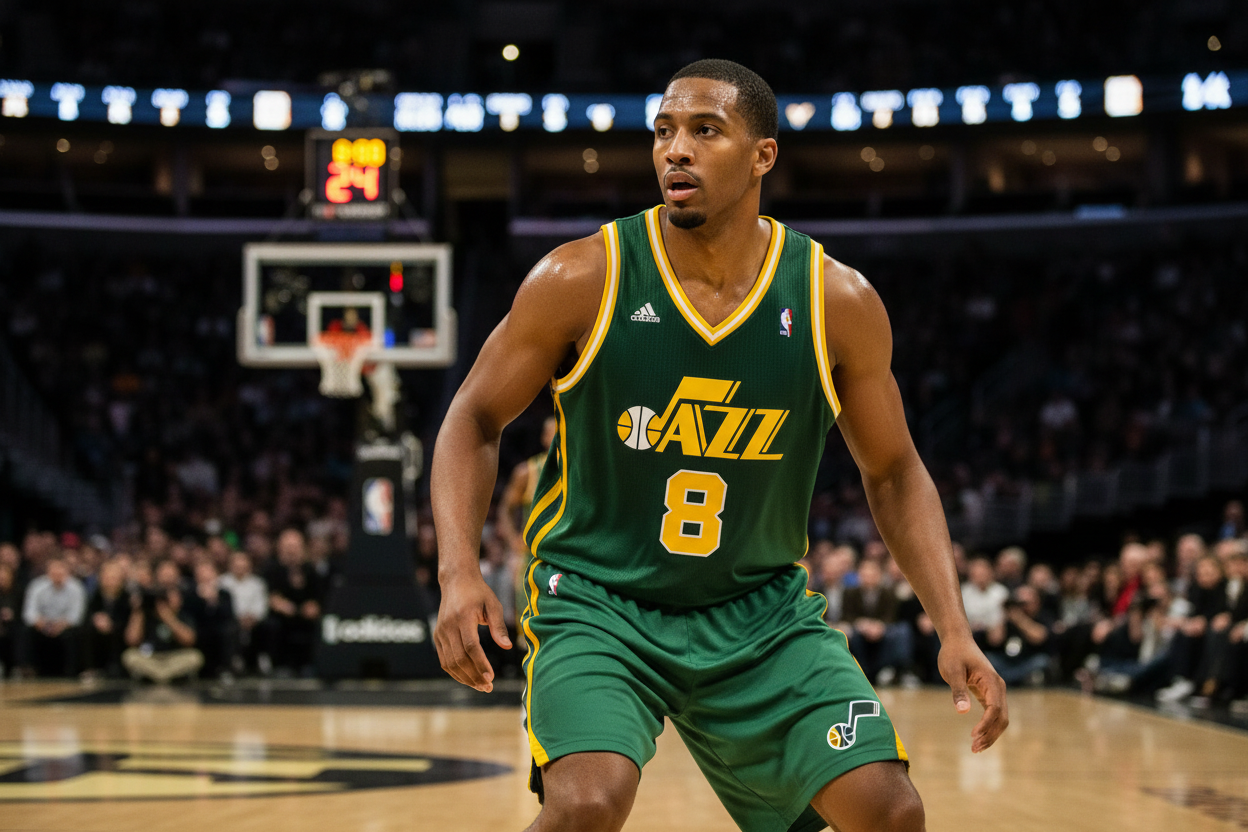 Adidas NBA Vintage Utah Jazz Jersey #8 Deron Williams Grün Größe XL