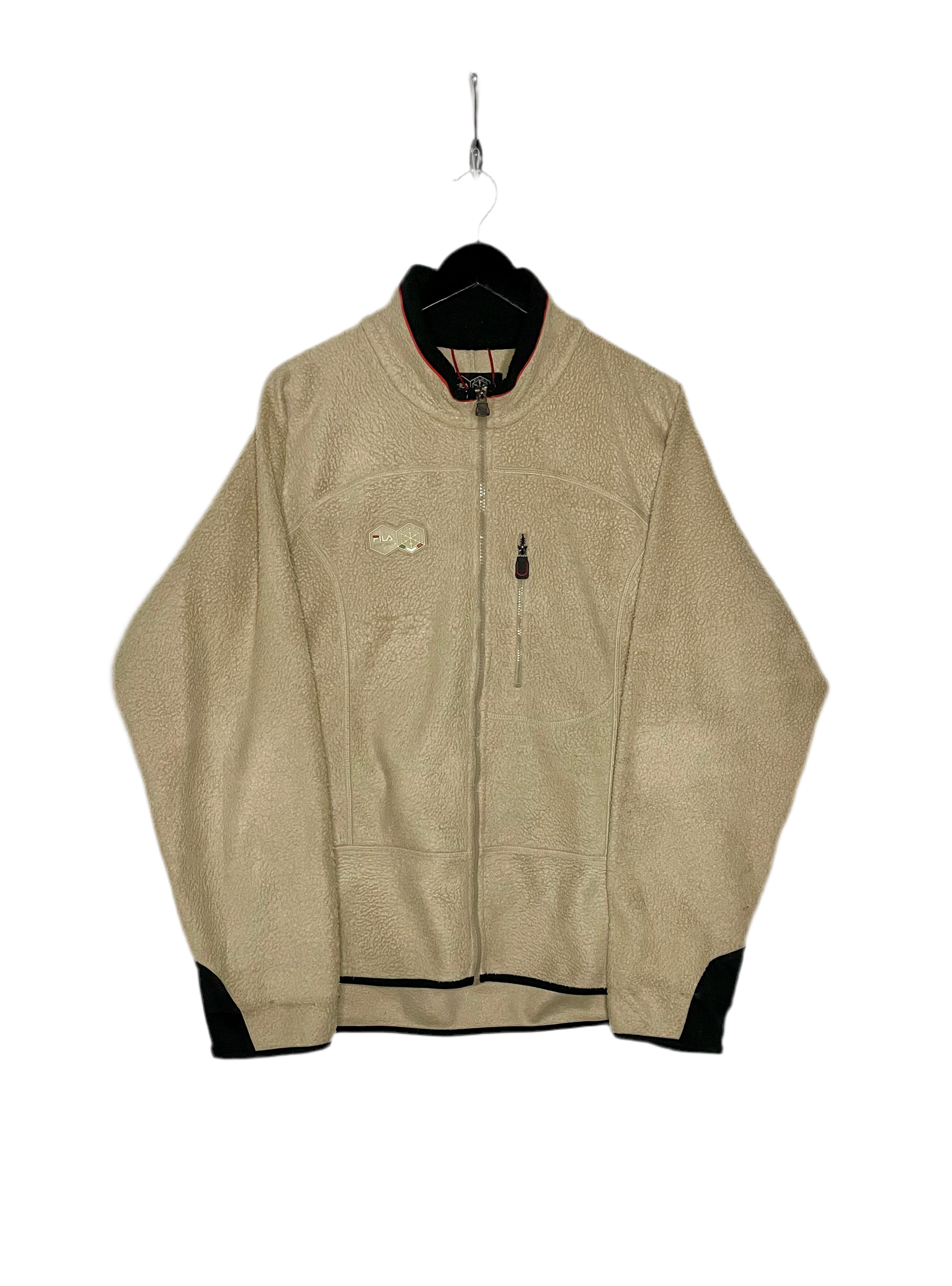 FILA Sport Legacy Fleece Jacke Beige Größe XL