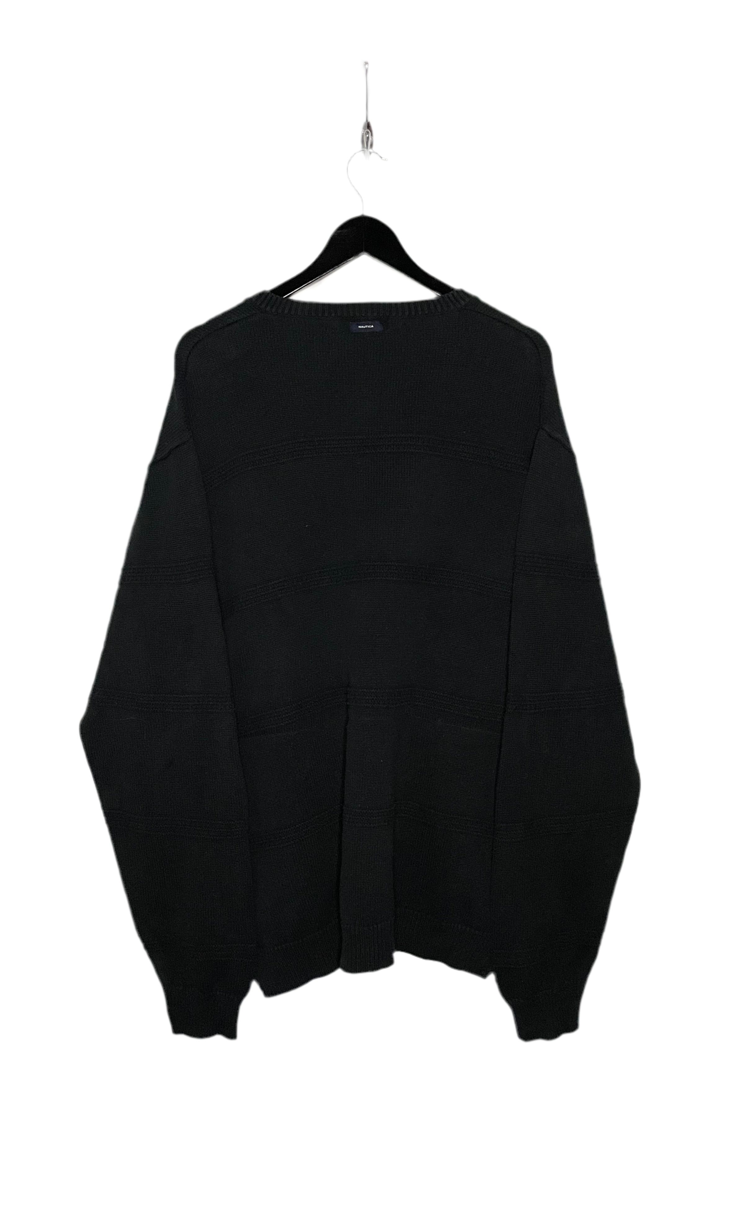 Nautica Vintage Knit Pullover Schwarz Größe XL