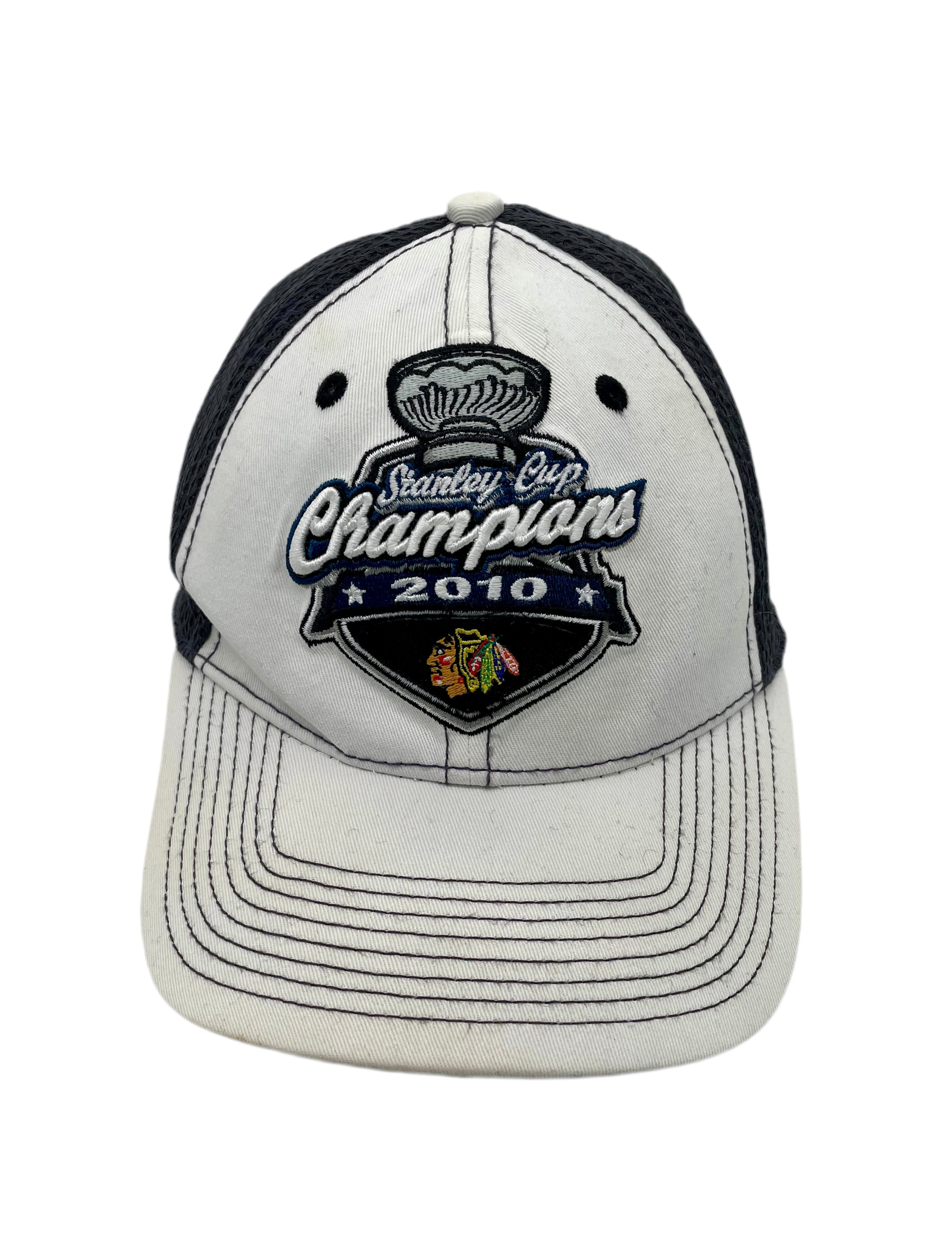 New Era Fitted Mash Cap Stanley Cup Champion 2010 Chicago Blackhawks Weiß/Schwarz
