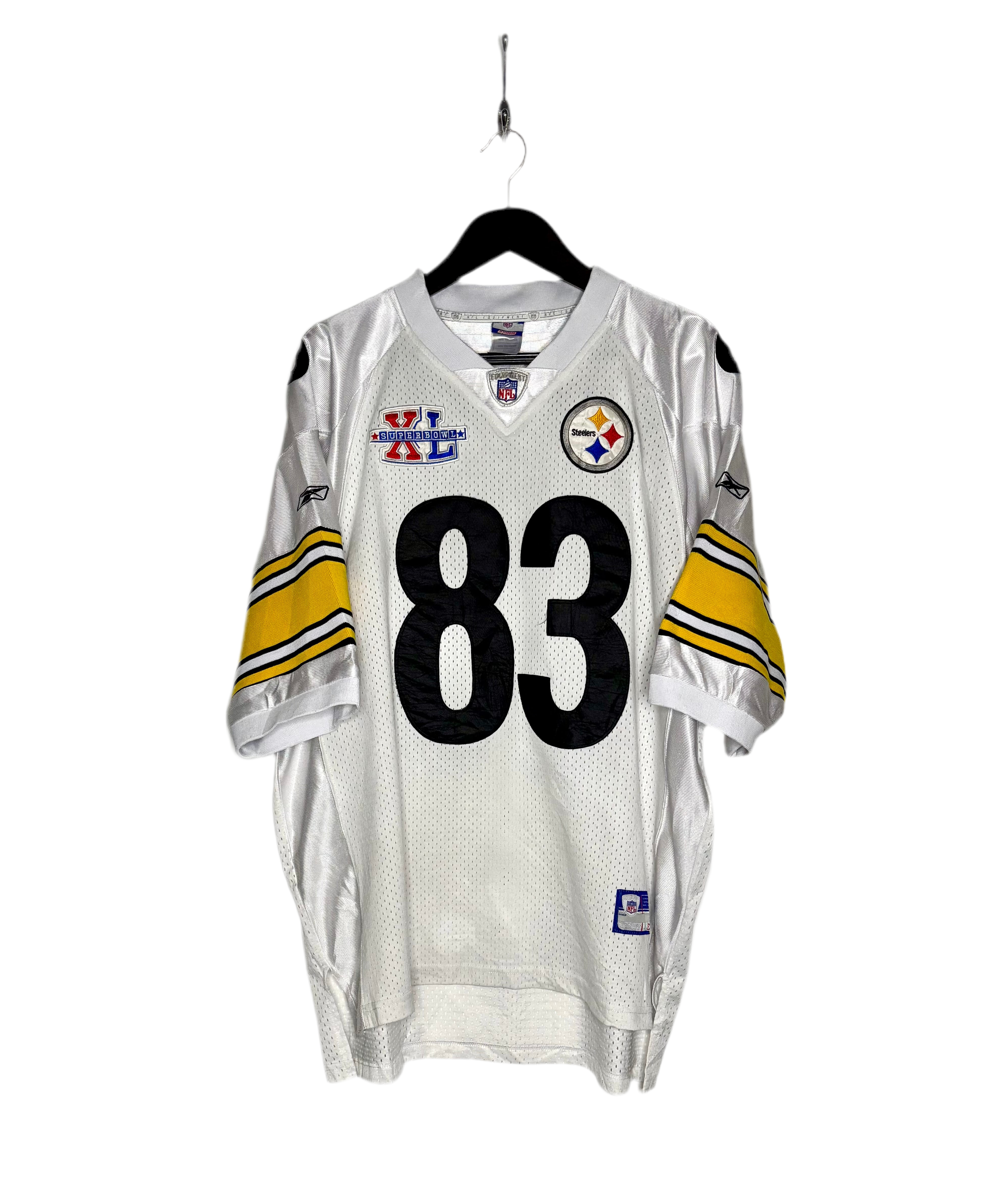Reebok NFL Vintage Pittsburgh Steelers Jersey #83 Heath Miller Weiß Größe XXL