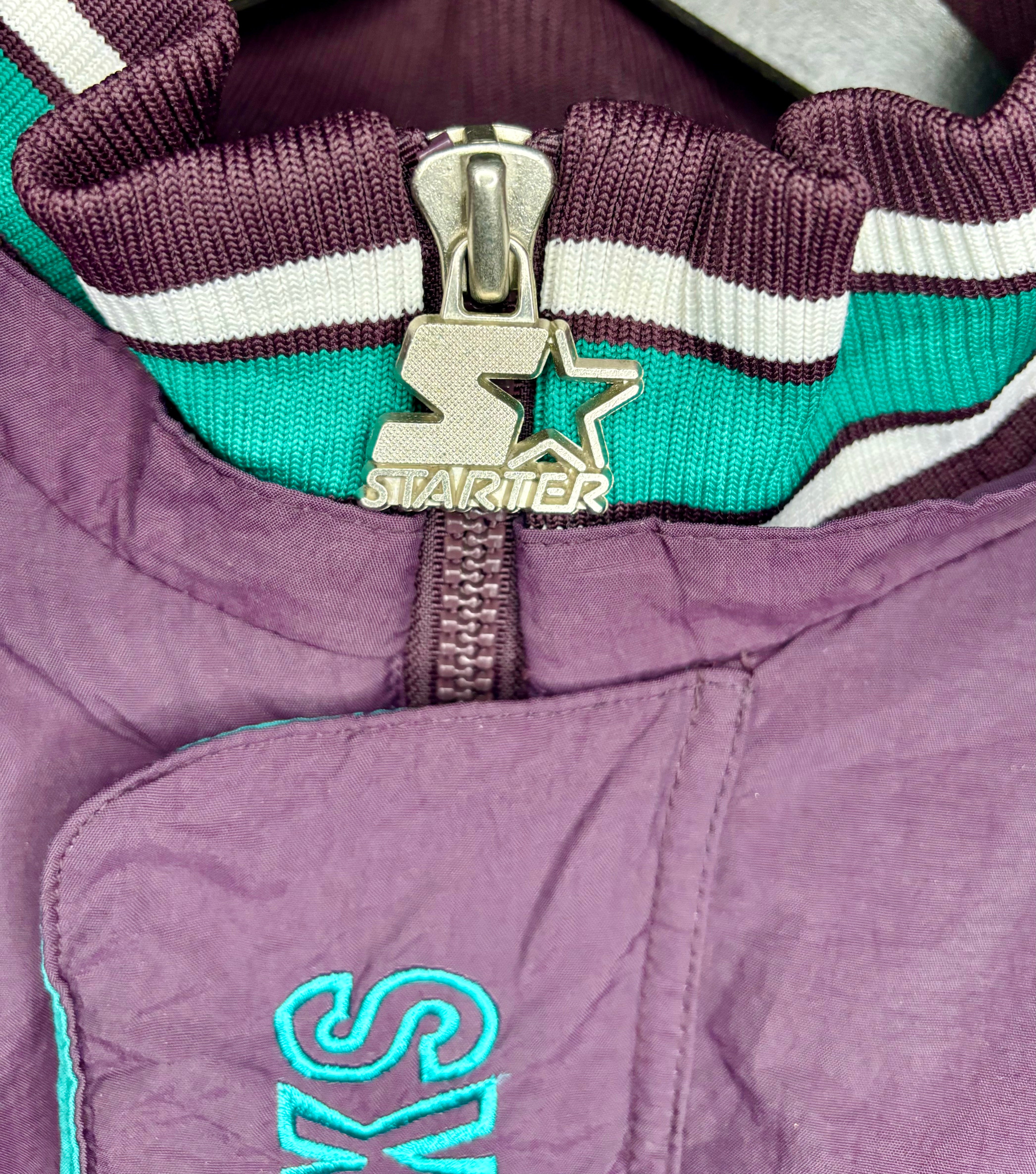 Starter NHL Vintage Windbreaker Anaheim Mighty Ducks Lila Größe XL