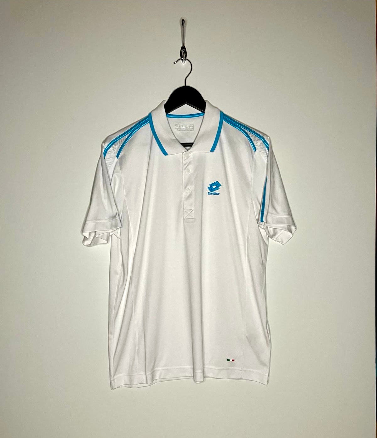 Lotto Vintage Tennis Poloshirt Weiß Größe L