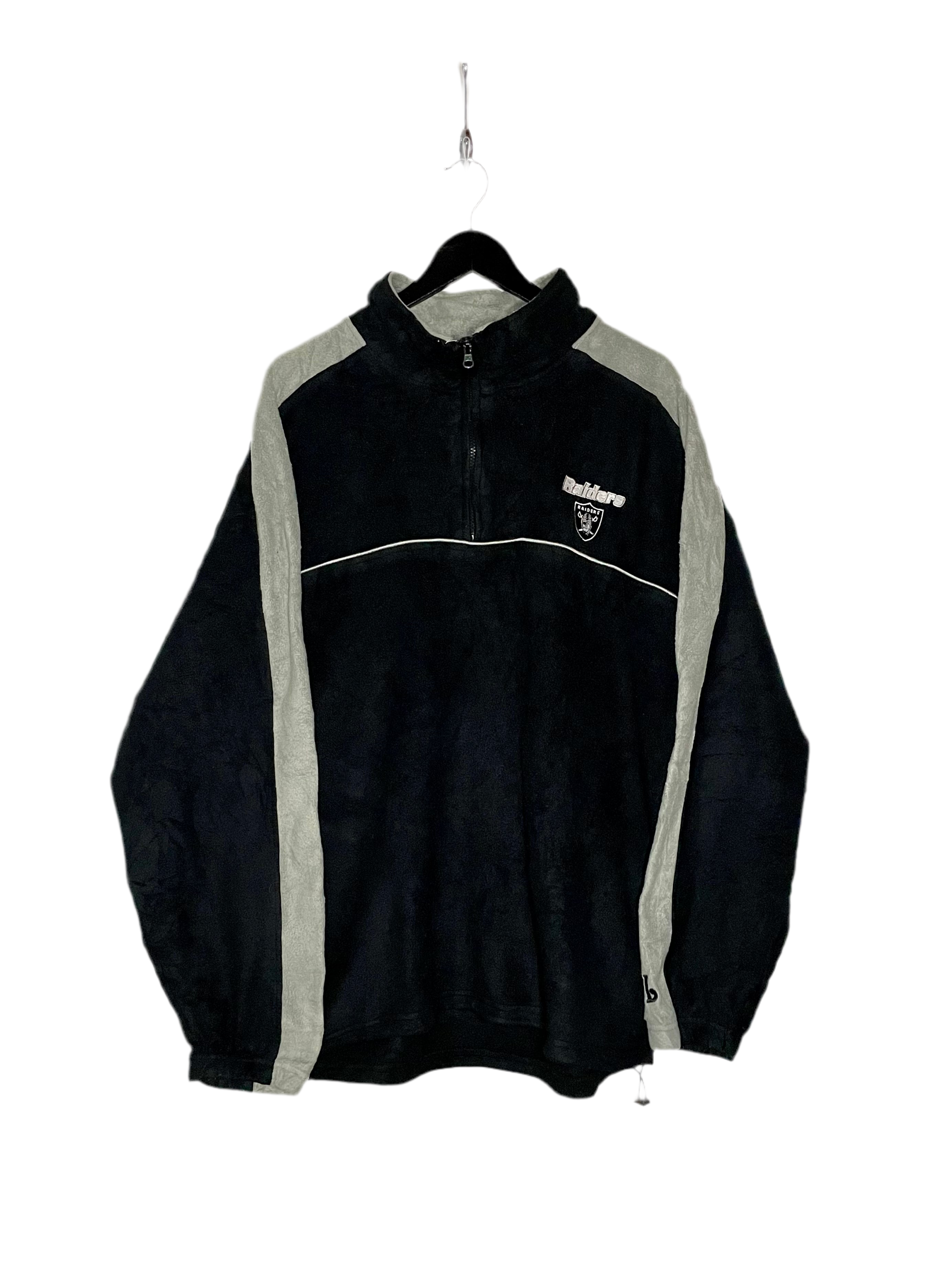NFL Q-Zip Fleece Sweater Las Vegas Raiders Schwarz Größe XL