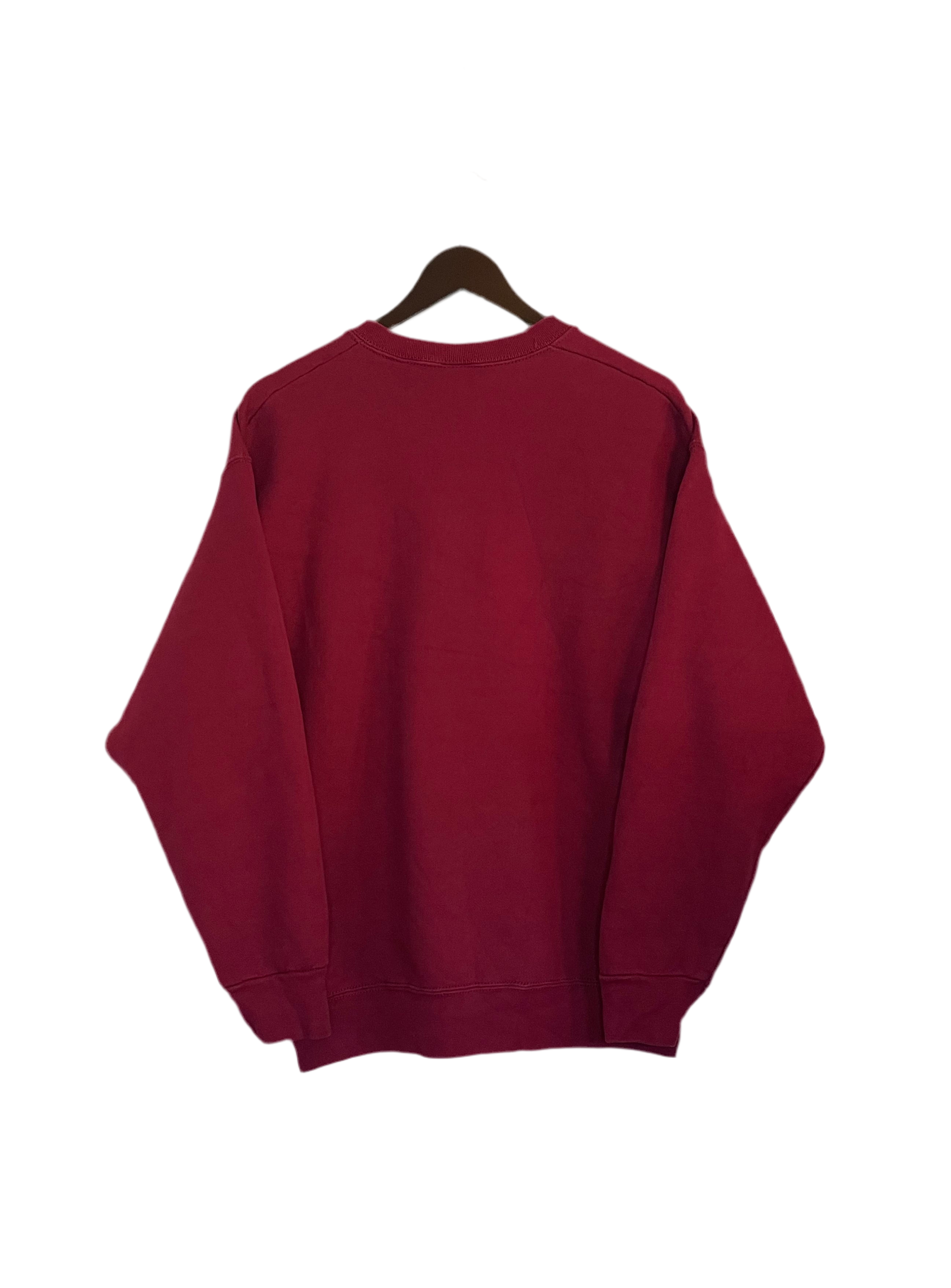 Fruit of the Loom Vintage Sweater Hurd Millwork Co. Rot Größe L