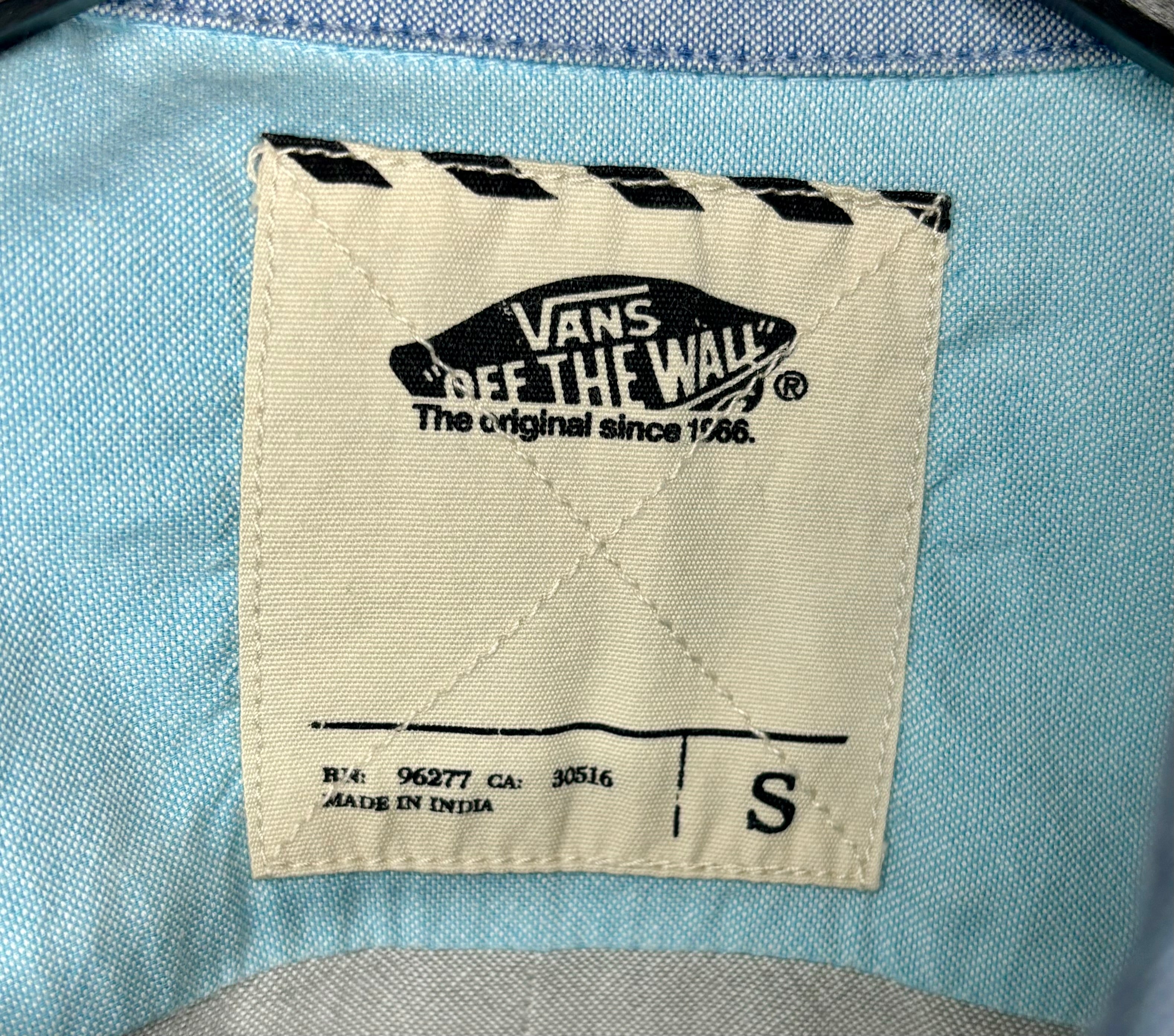 Vans kurzarm Hemd Hellblau Größe S
