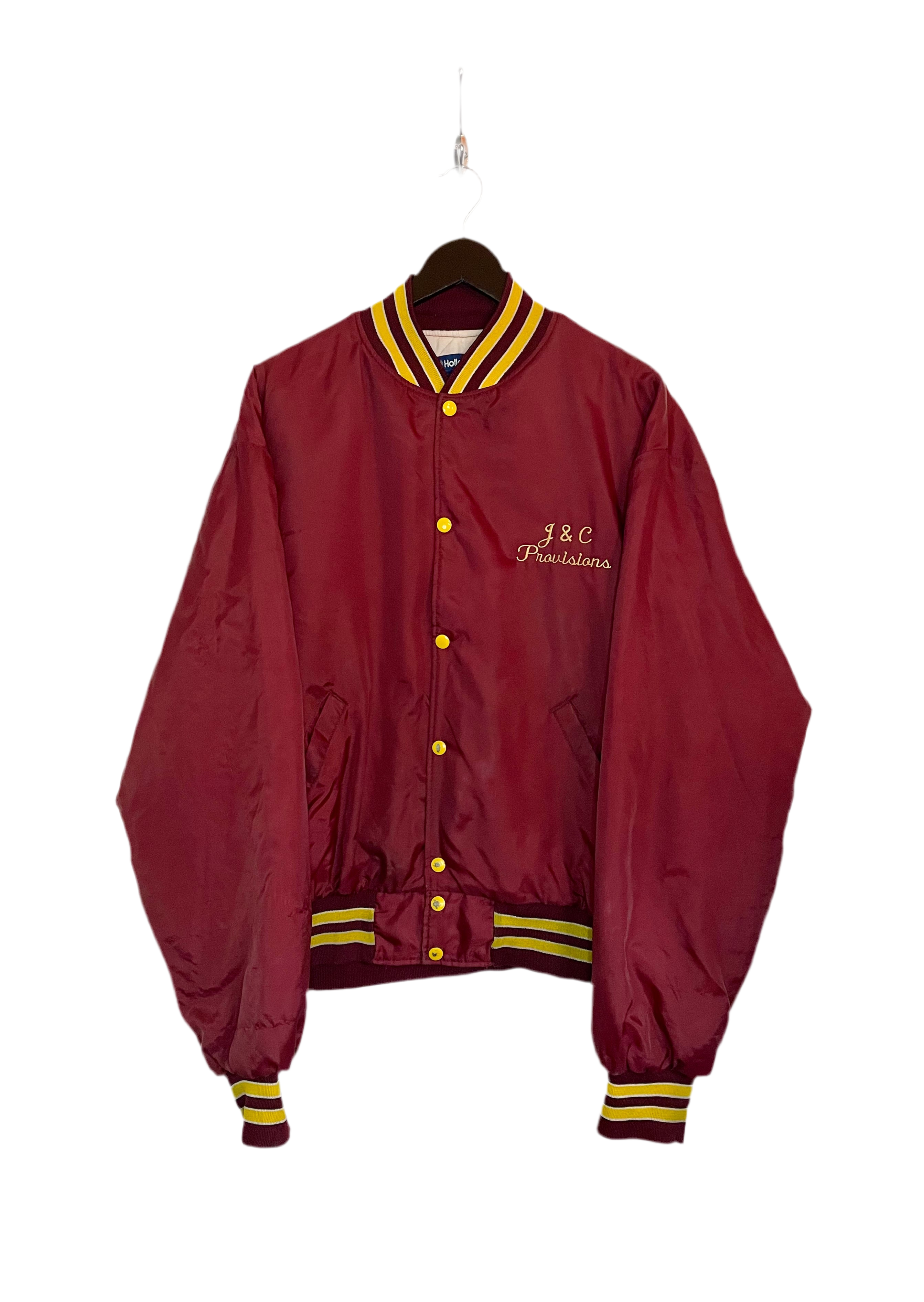 Holloway Vintage Baseball Jacke Weinrot Größe XXL