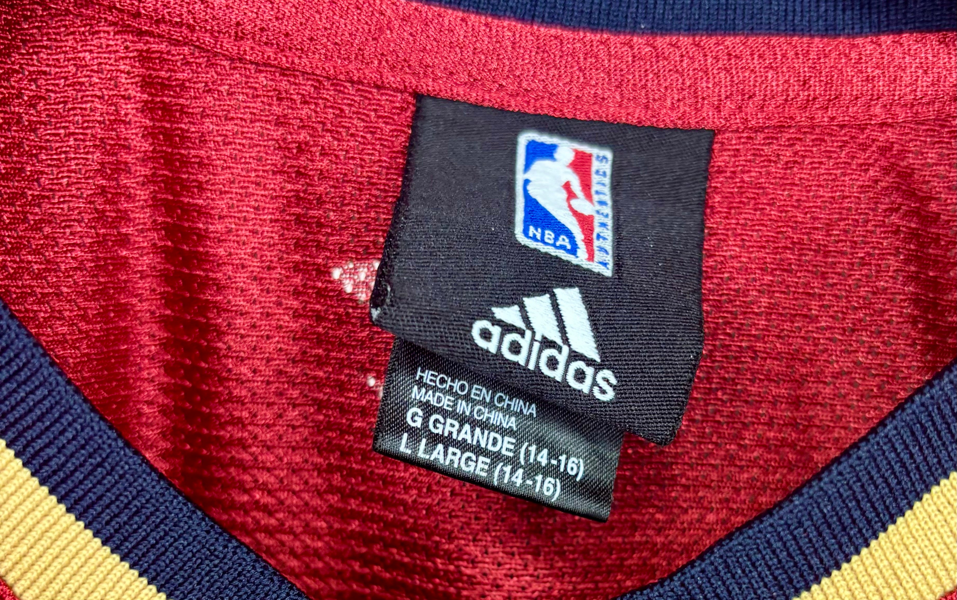 Adidas Vintage Cleveland Cavaliers Jersey #23 LeBron James Rot Größe L Kinder
