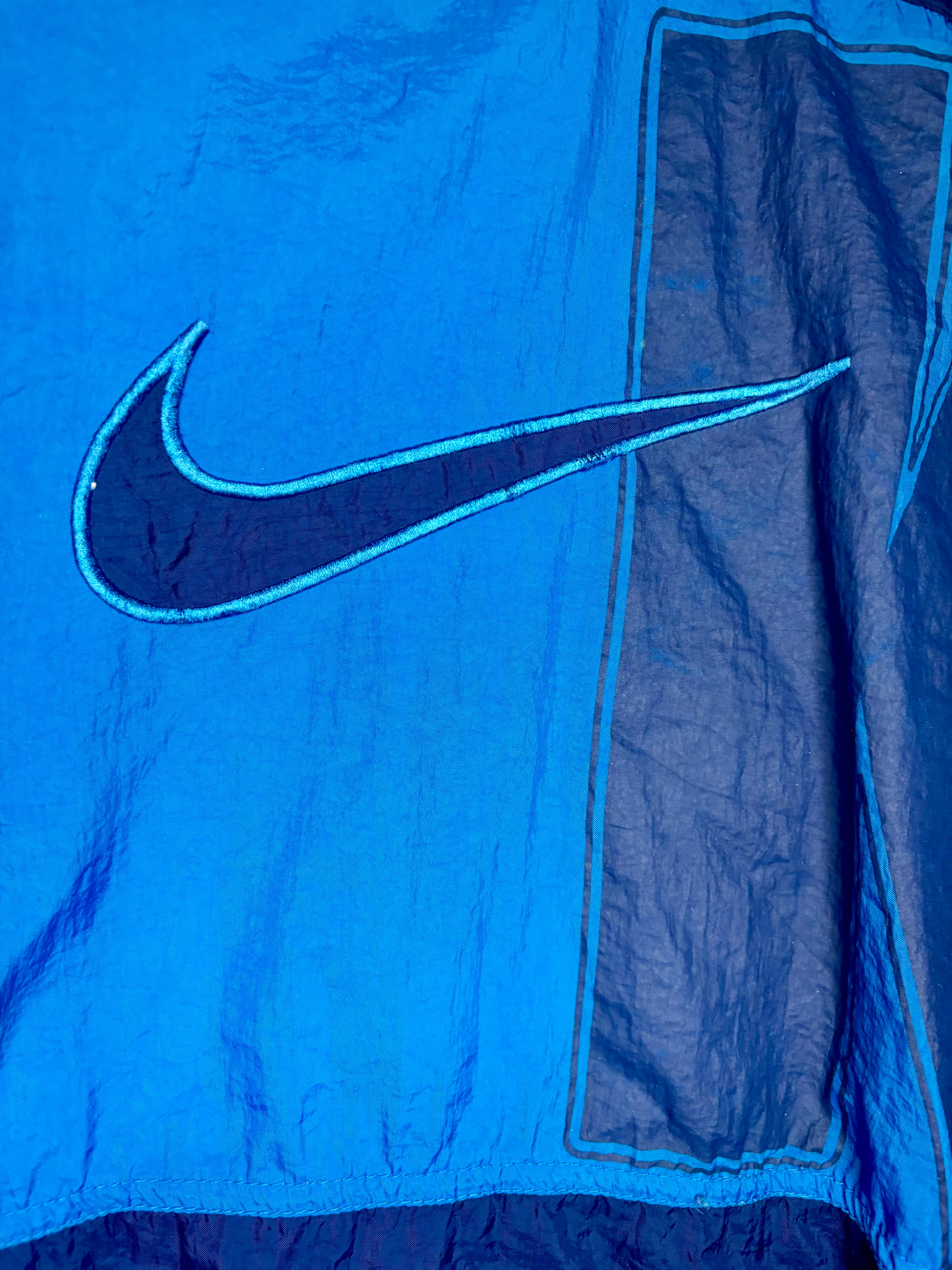 Nike Vintage Track Jacket Logo Print Back Blau Größe M