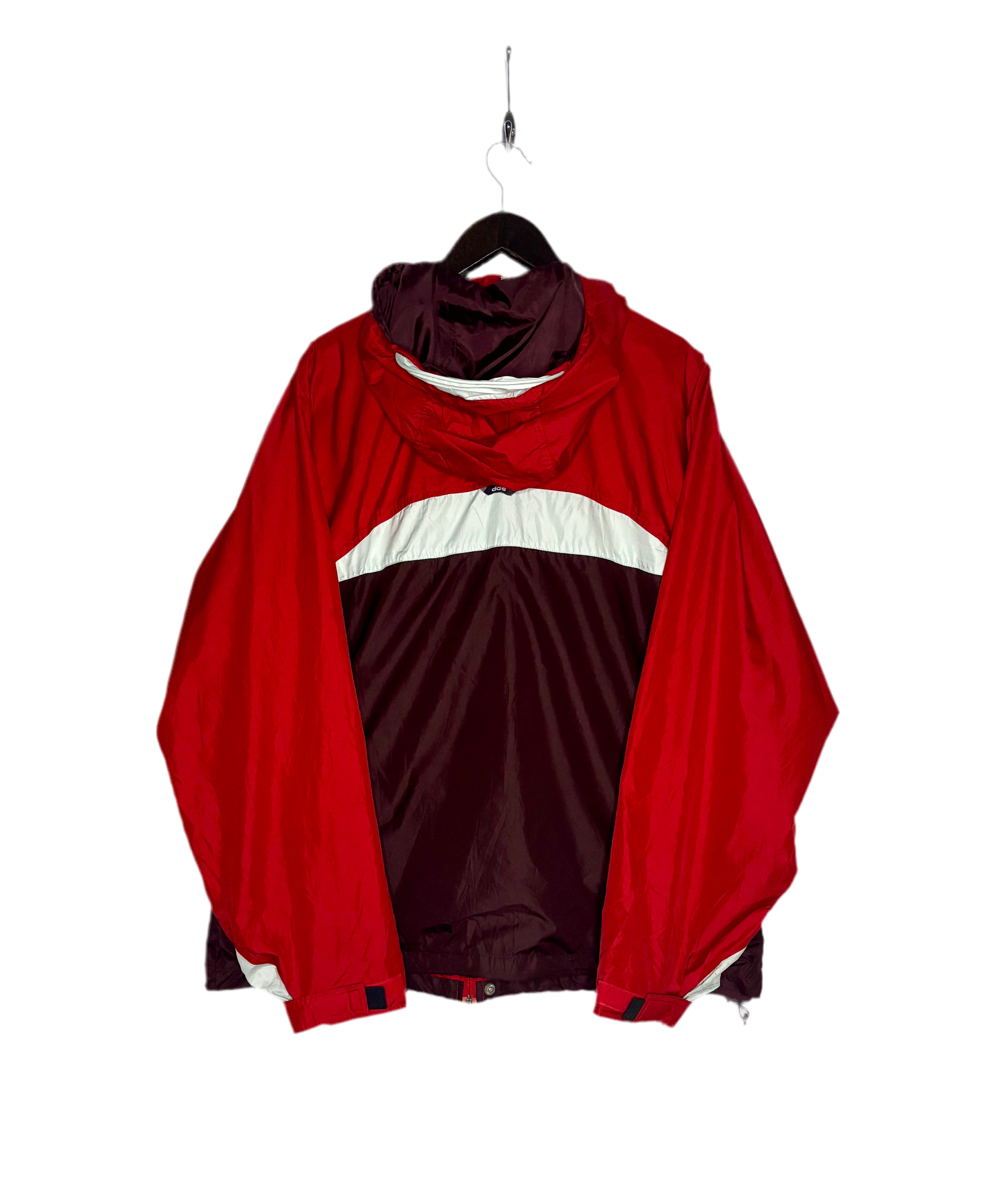 Adidas Vintage Windbreaker Jacke Rot Größe L