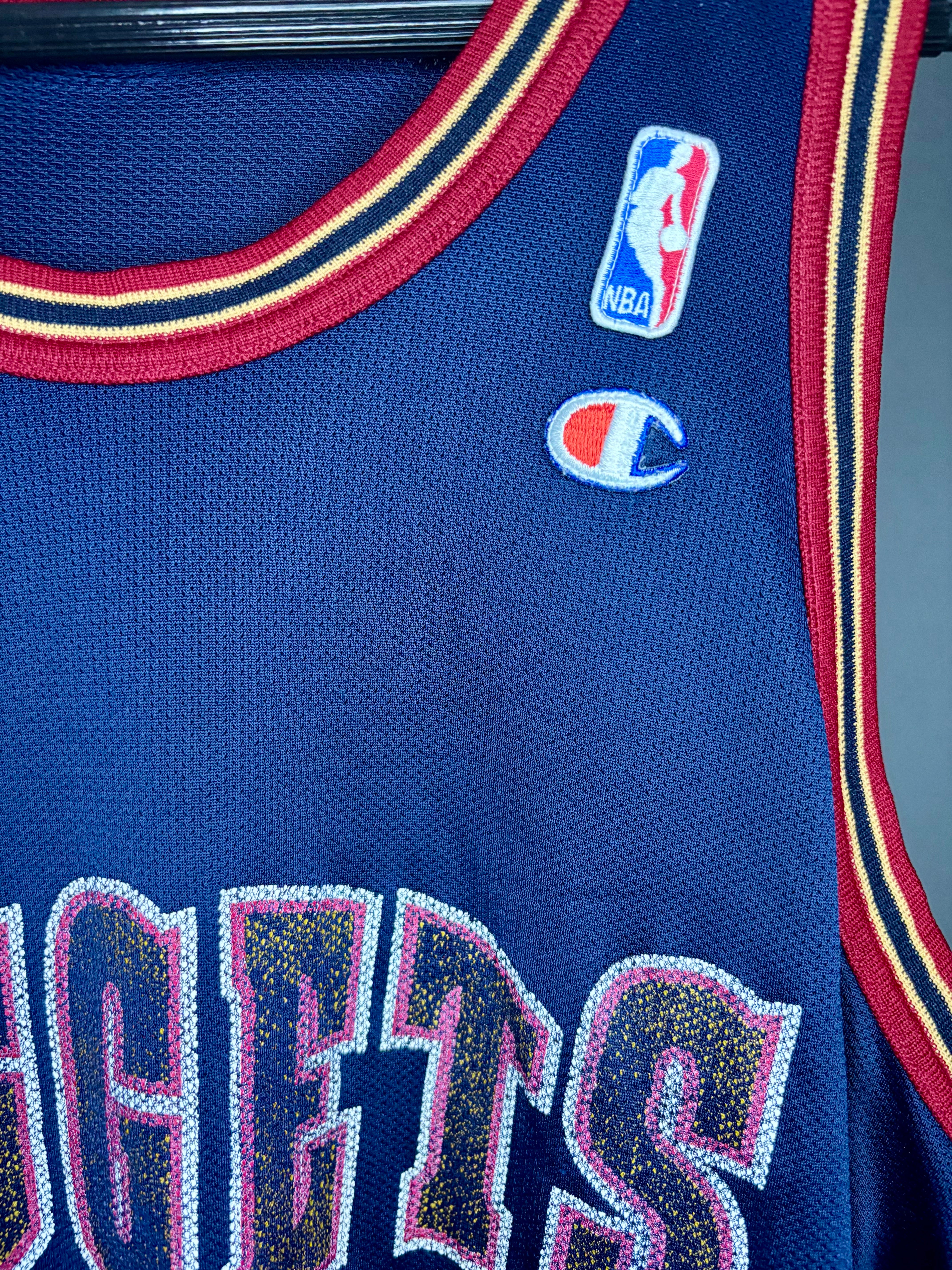 Champion NBA Vintage Denver Nuggets Jersey #55 Dikembe Mutombo Blau Größe L