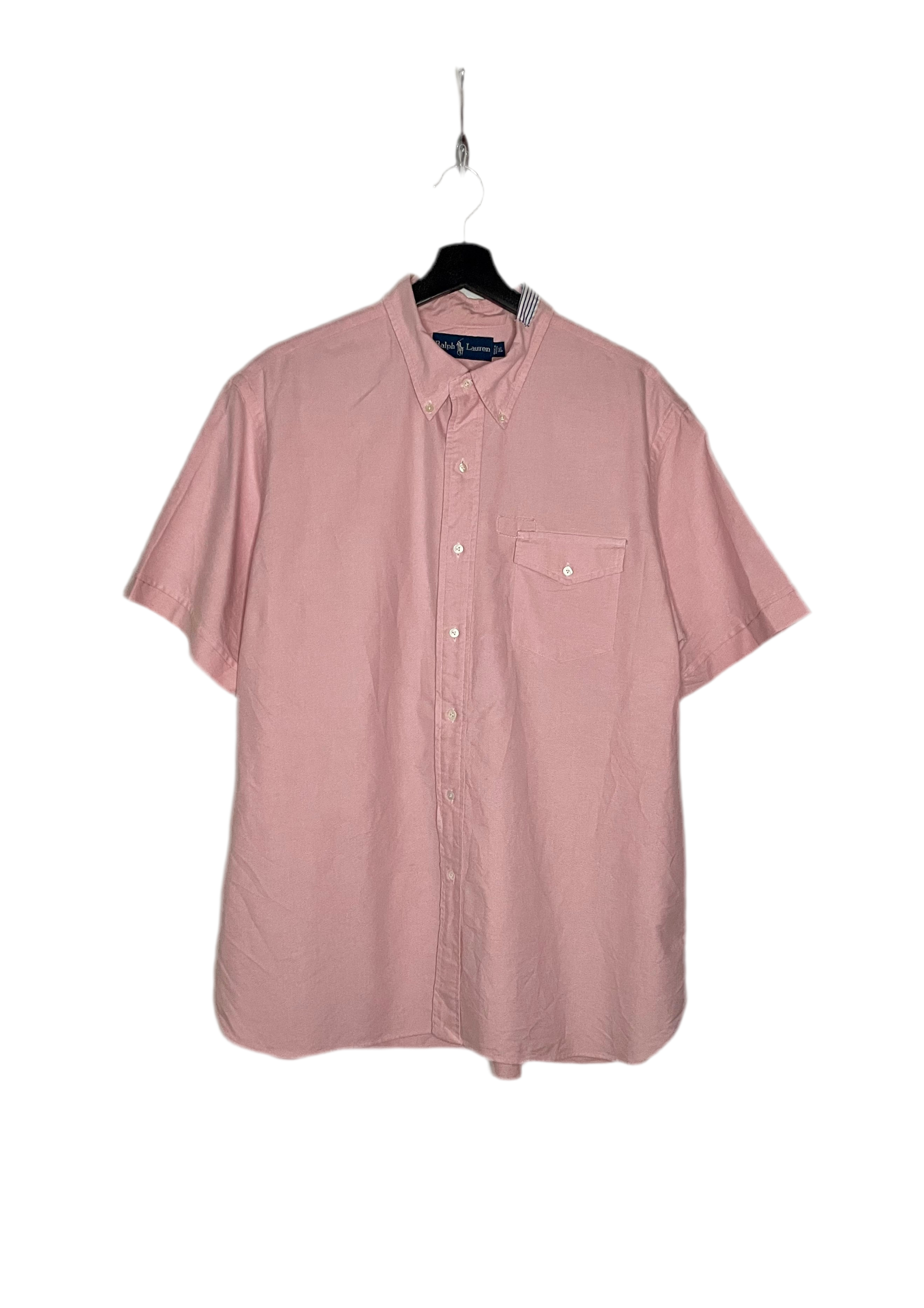 Ralph Lauren Vintage Patchwork Hemd Rosa Größe XL