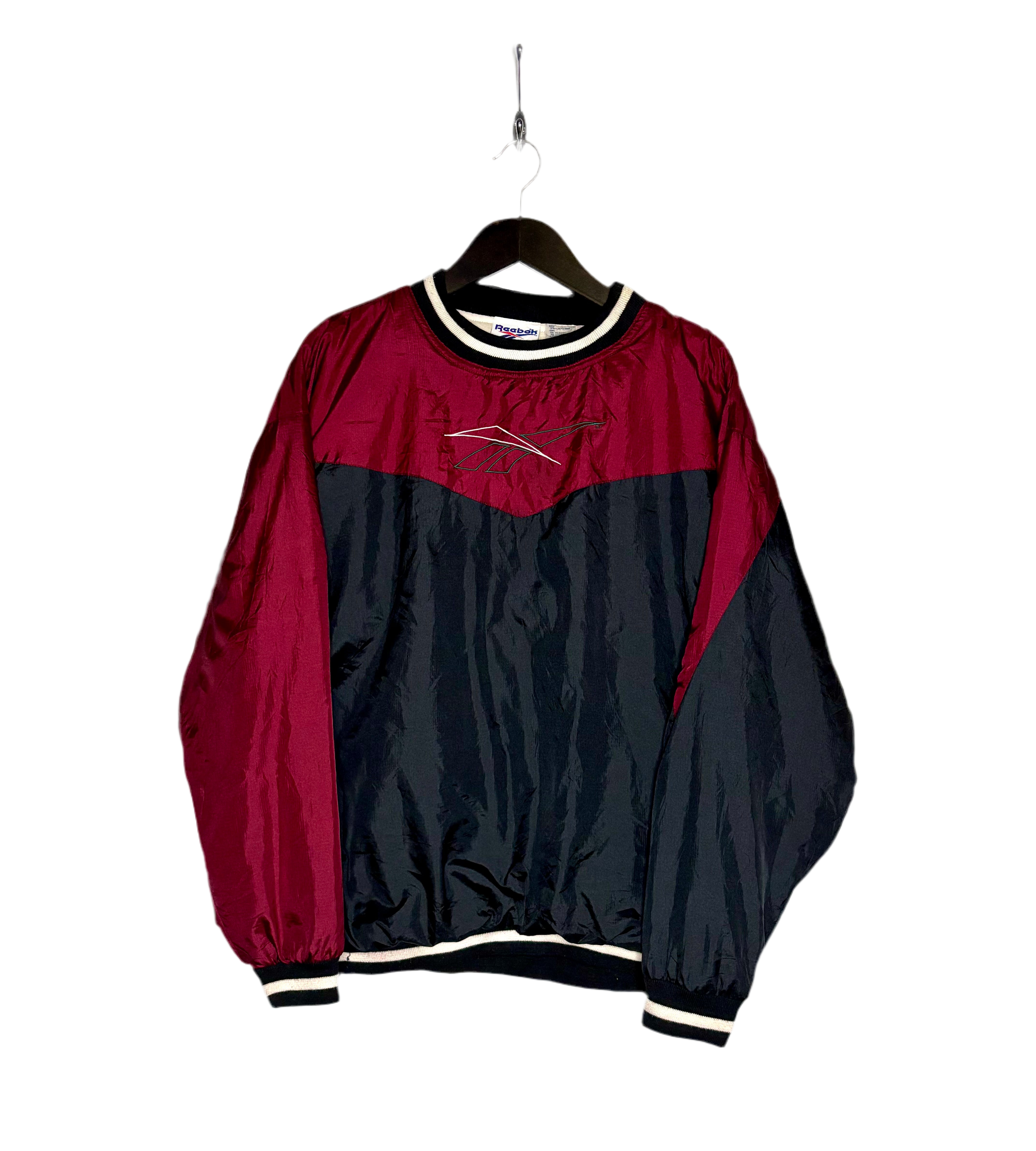 Reebok Vintage Windbreaker Schwarz/Rot Größe S