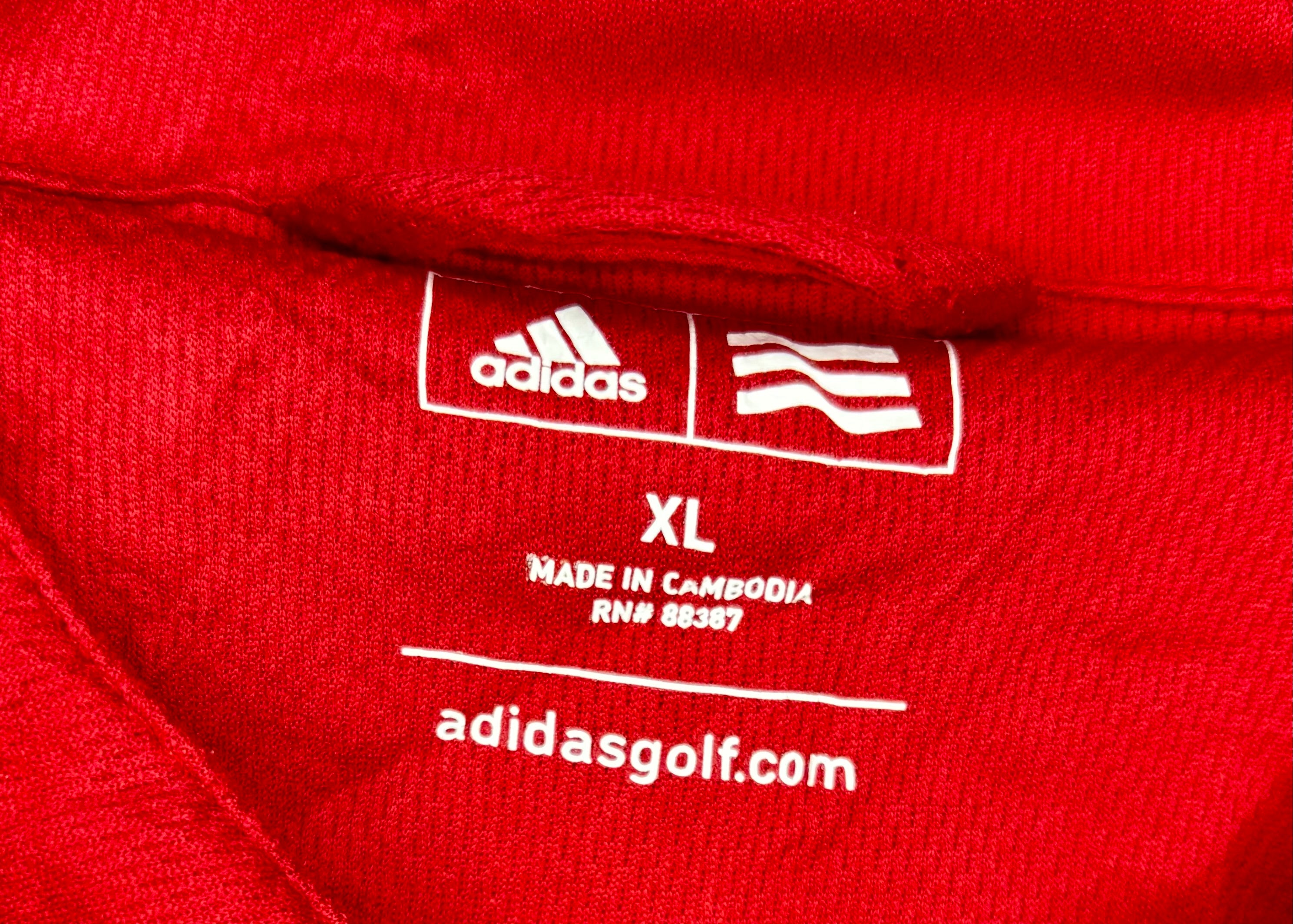 Adidas Ledgemont Country Club Golf Shirt Rot Größe XL