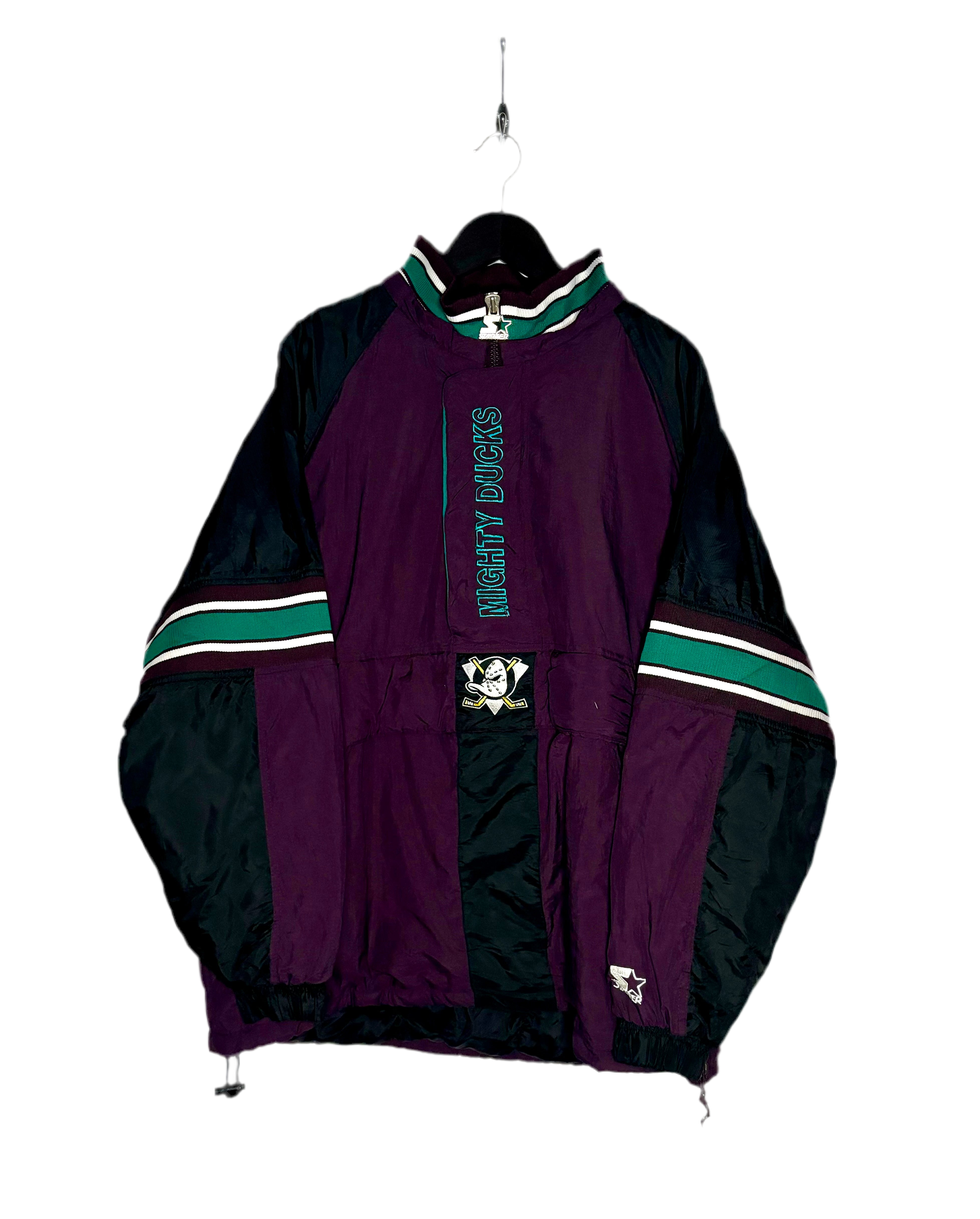 Starter NHL Vintage Windbreaker Anaheim Mighty Ducks Lila Größe XL