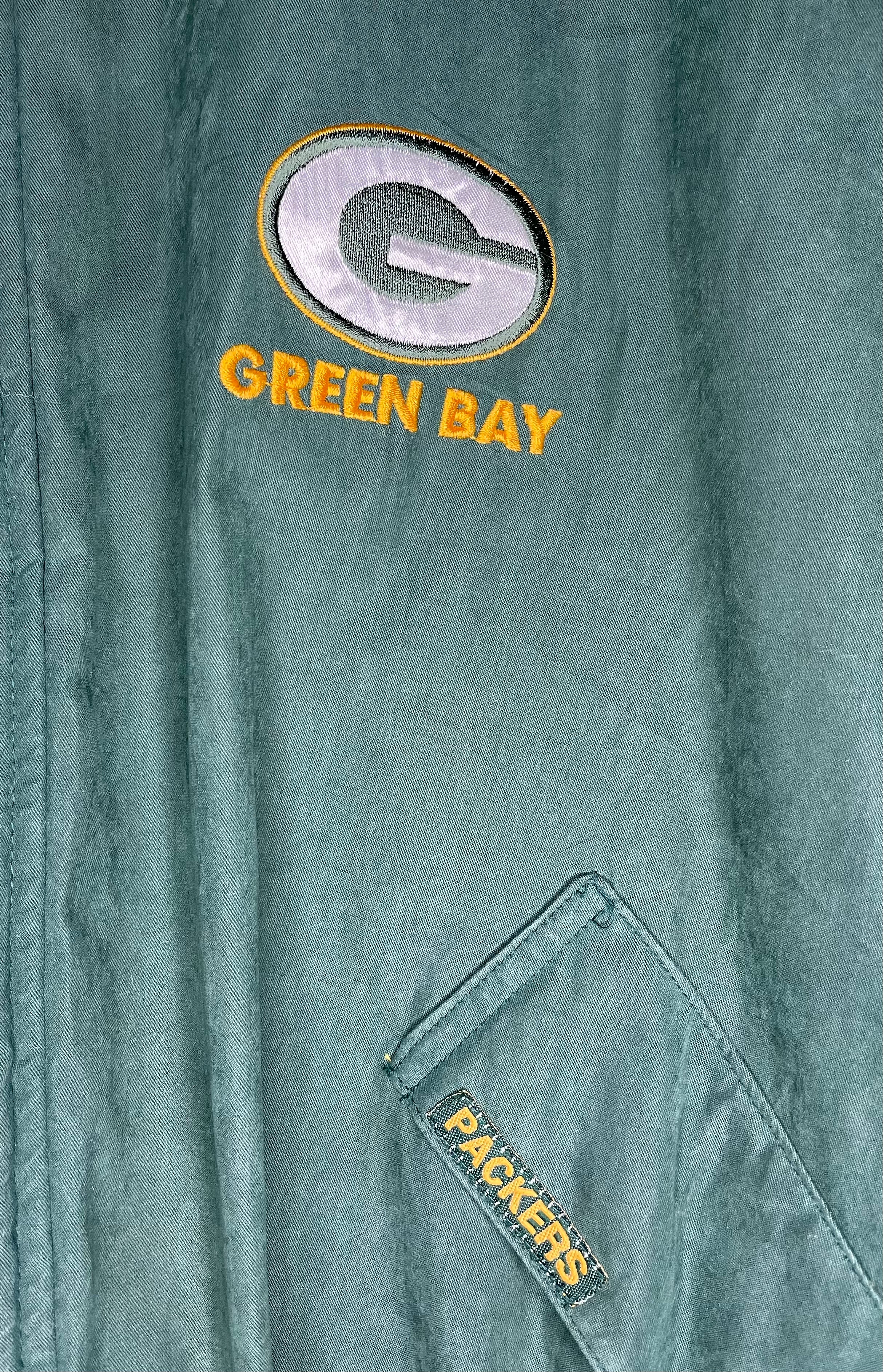 Carl Banks Vintage Green Bay Packers Jacket Green/Yellow Size M