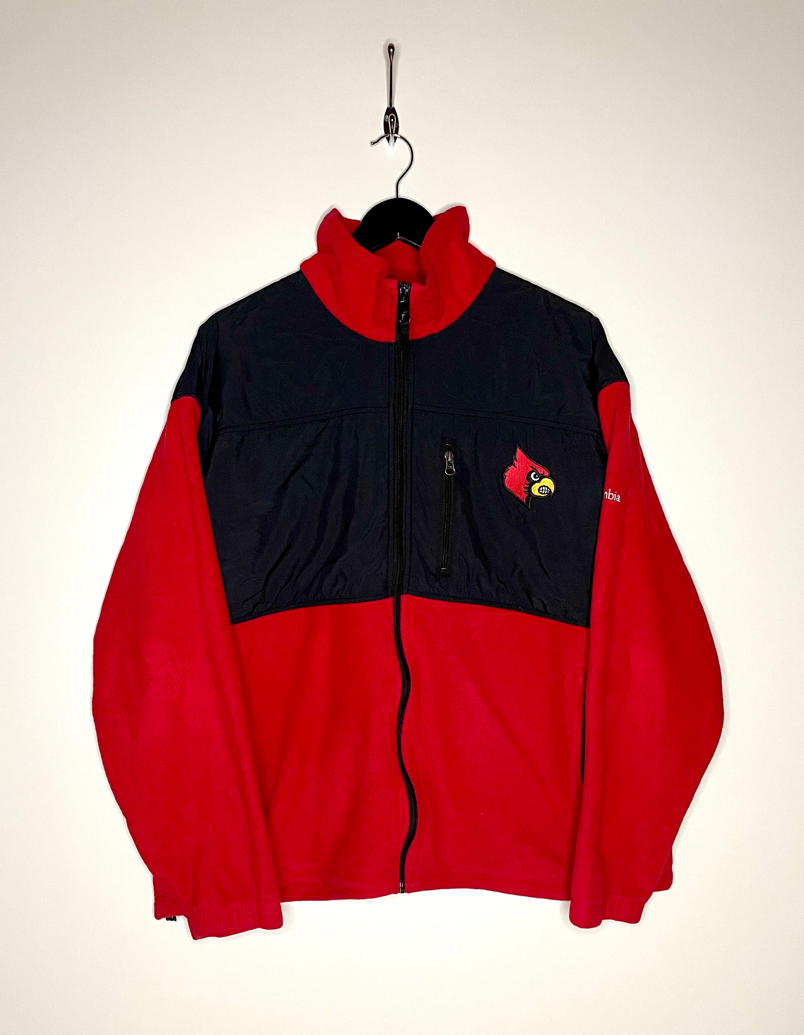 Columbia Fleece Jacke Louisville Cardinals Rot/Schwarz Größe XL