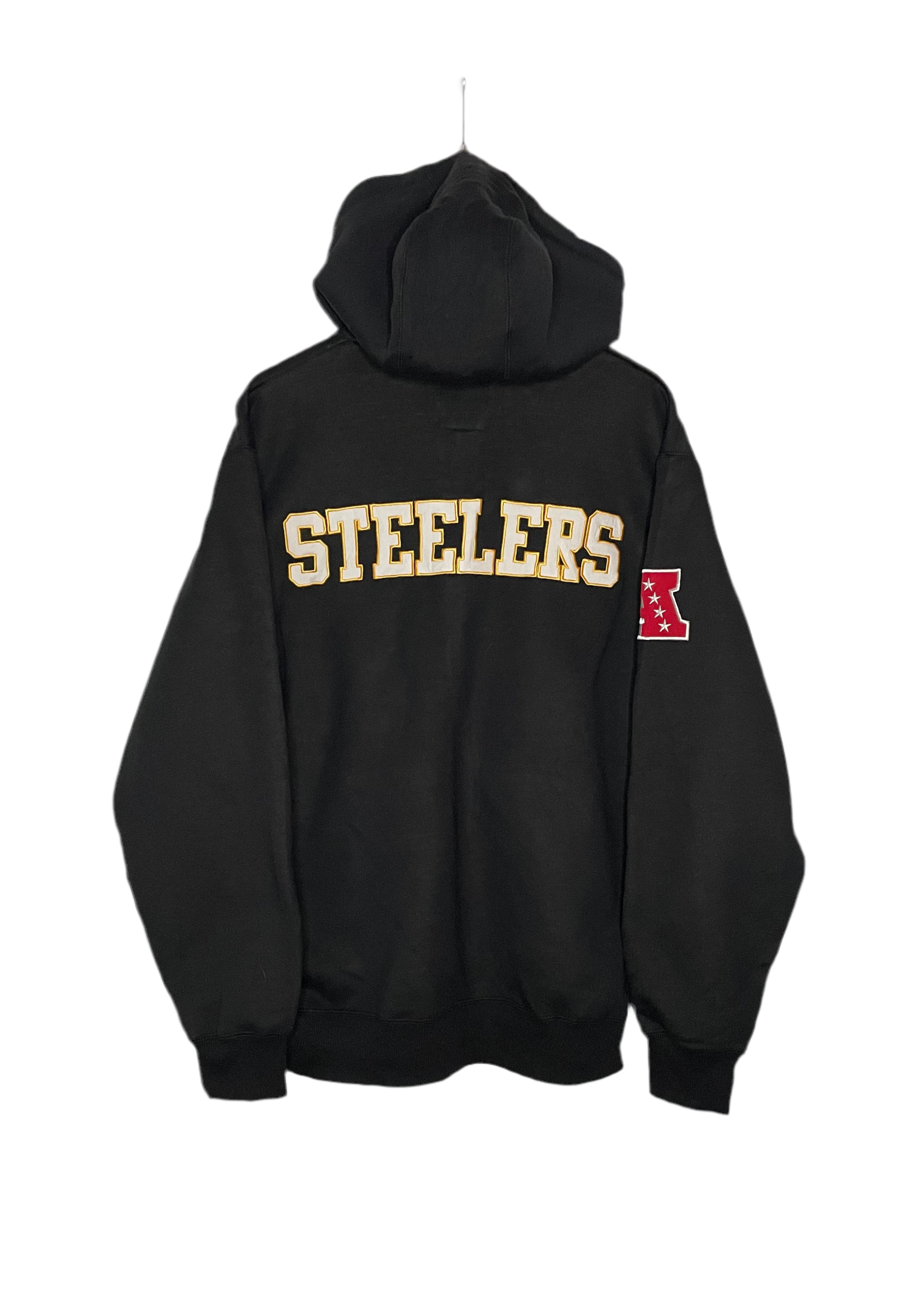 NFL Sweatshirt Jacke Pittsburgh Steelers Schwarz Größe L