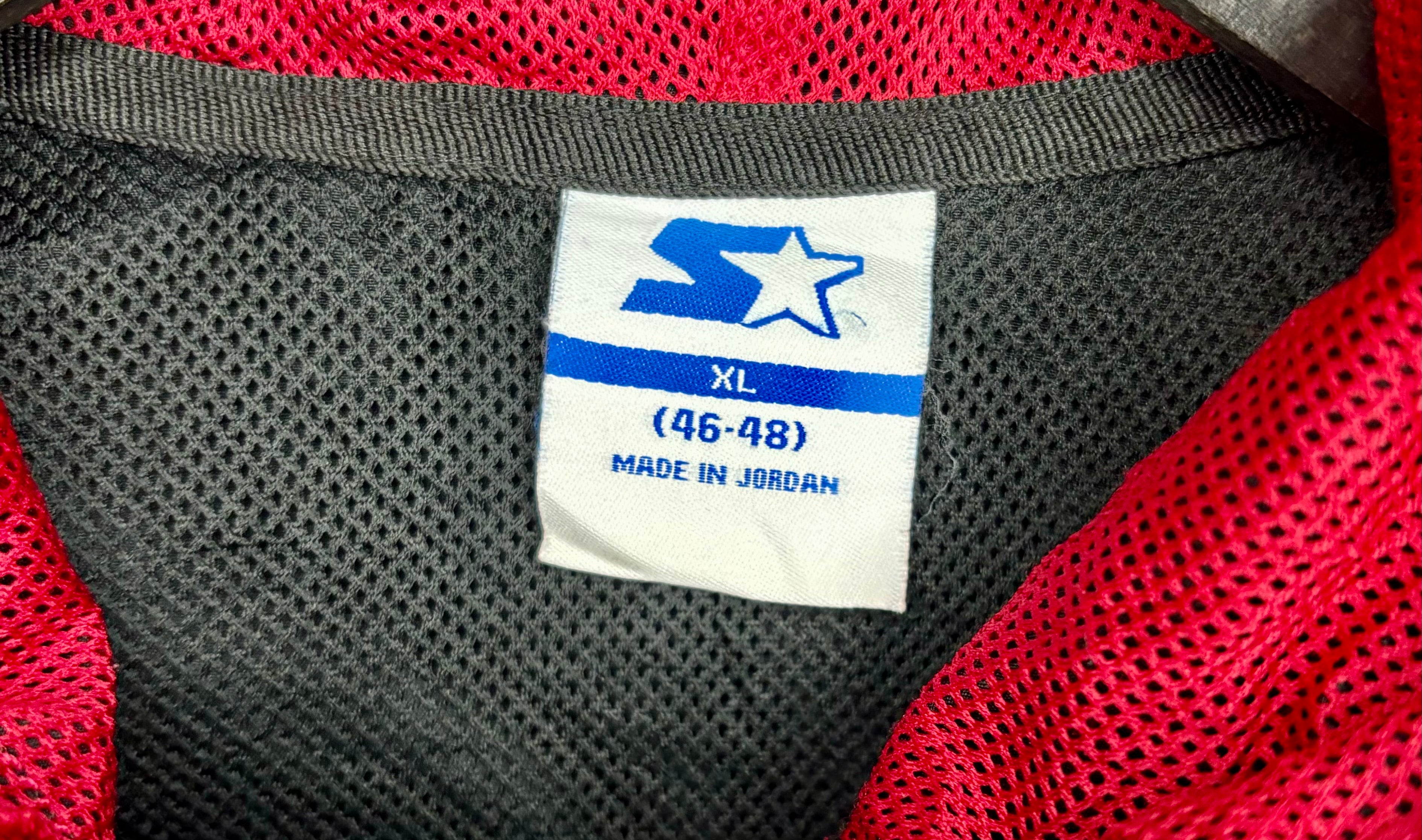 Starter Vintage Trainingsjacke Rot/Schwarz Größe XL
