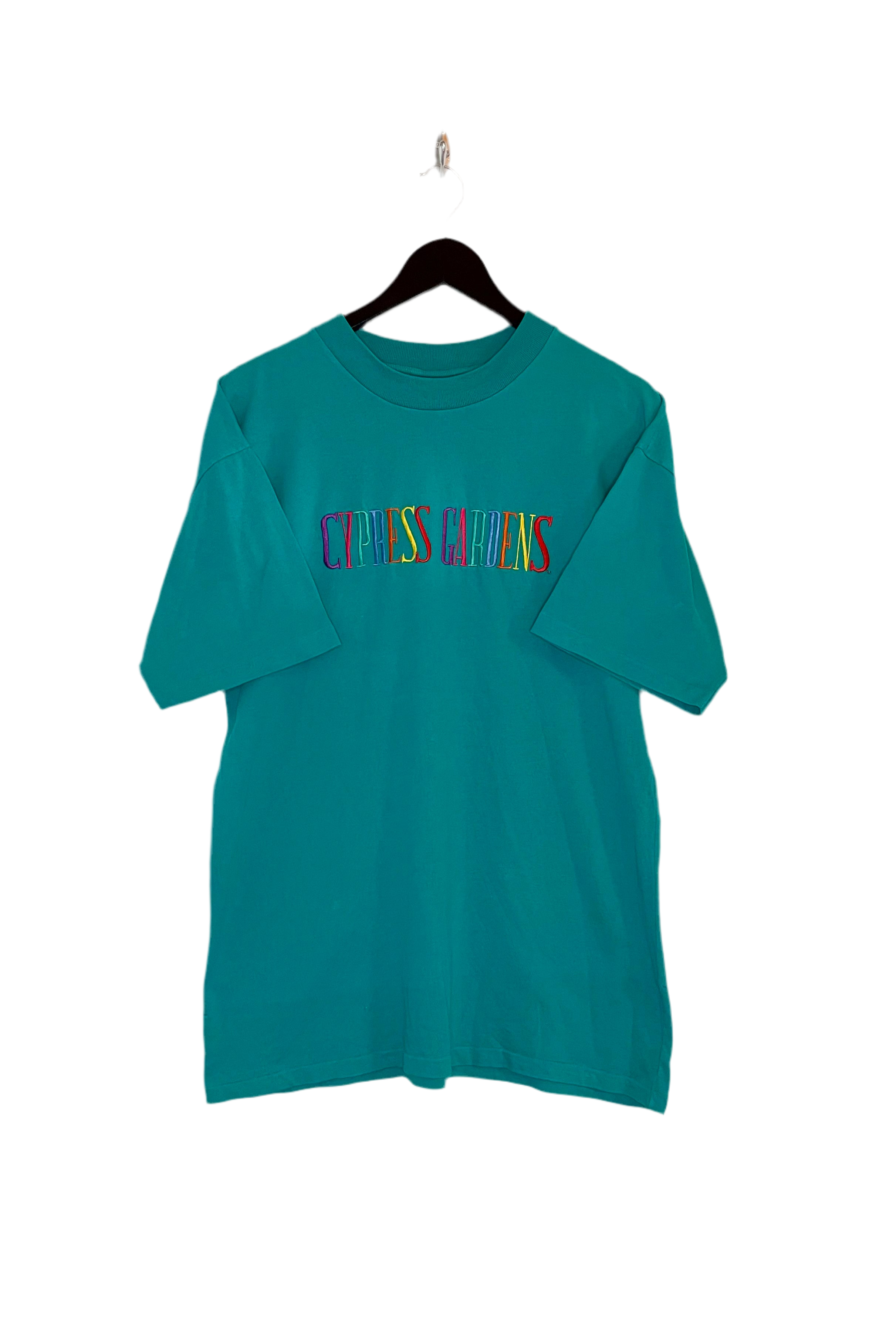 Vintage T-Shirt Cypress Gardens Türkis Größe L