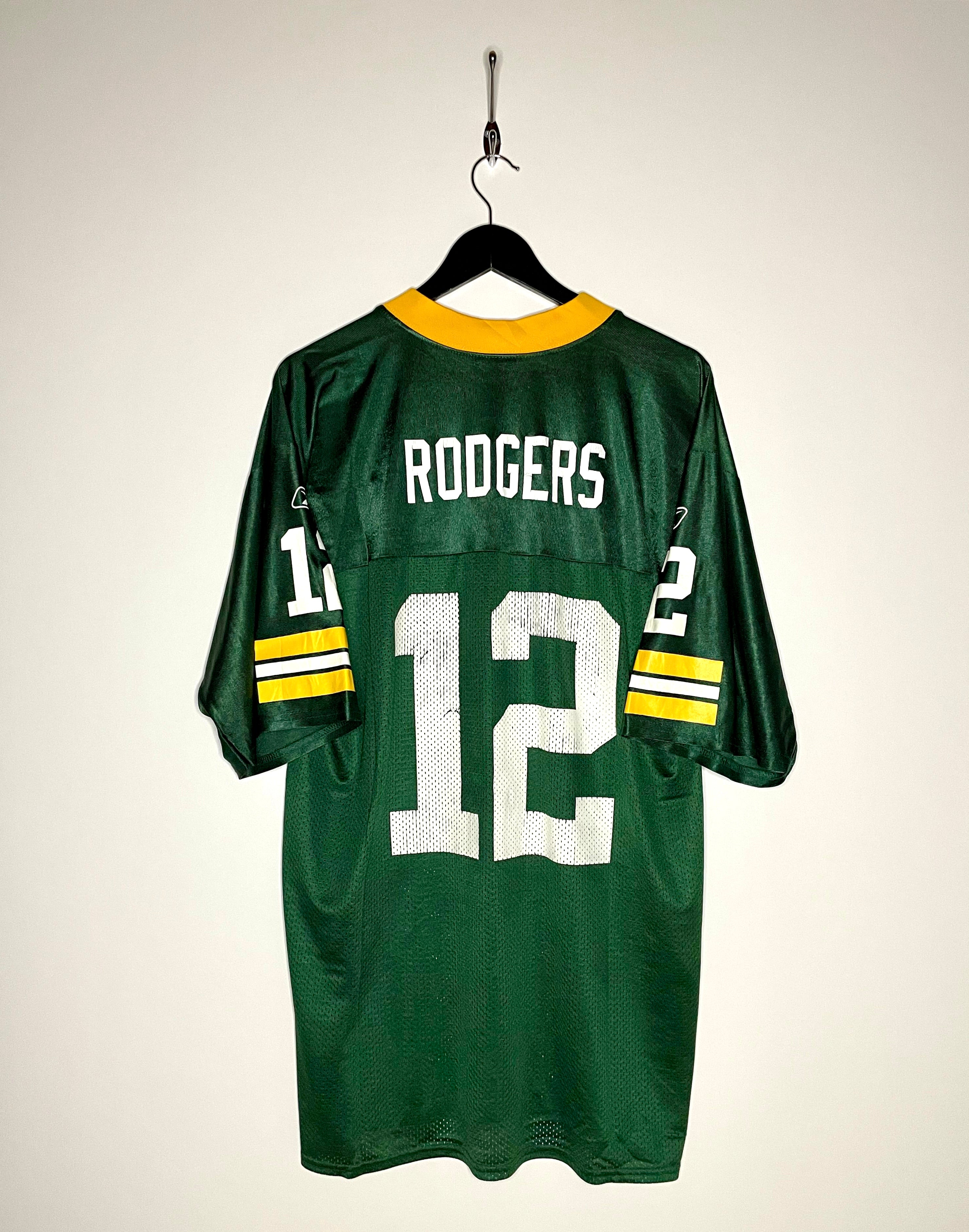 Reebok Green Bay Packers Jersey #12 Aaron Rodgers Grün Größe L
