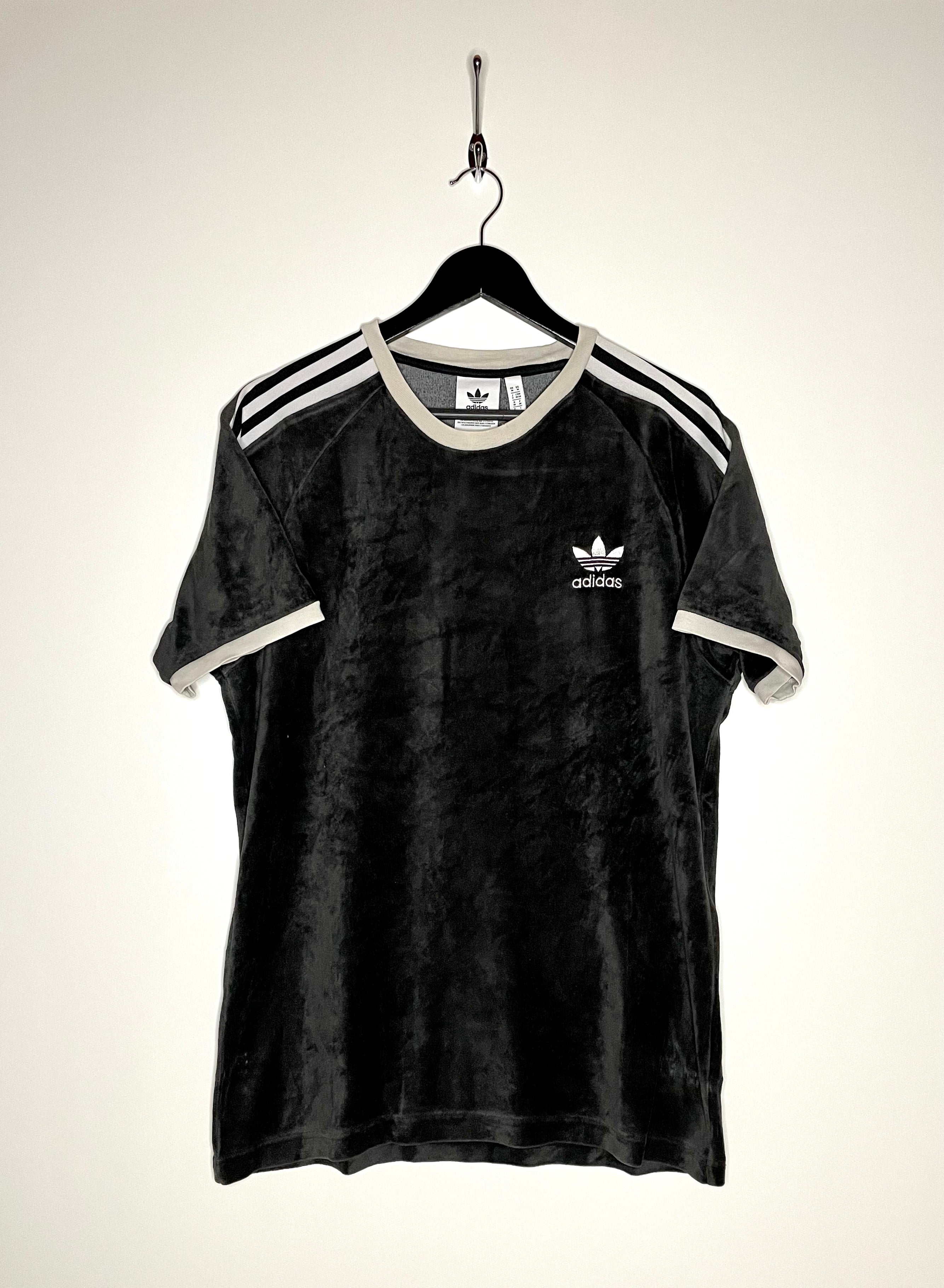 Buy Adidas Vintage Velvet T Shirt Black Size M