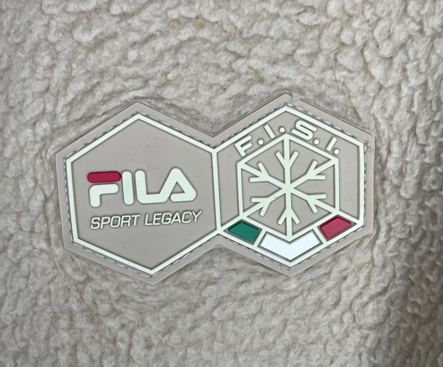 FILA Sport Legacy Fleece Jacke Beige Größe XL