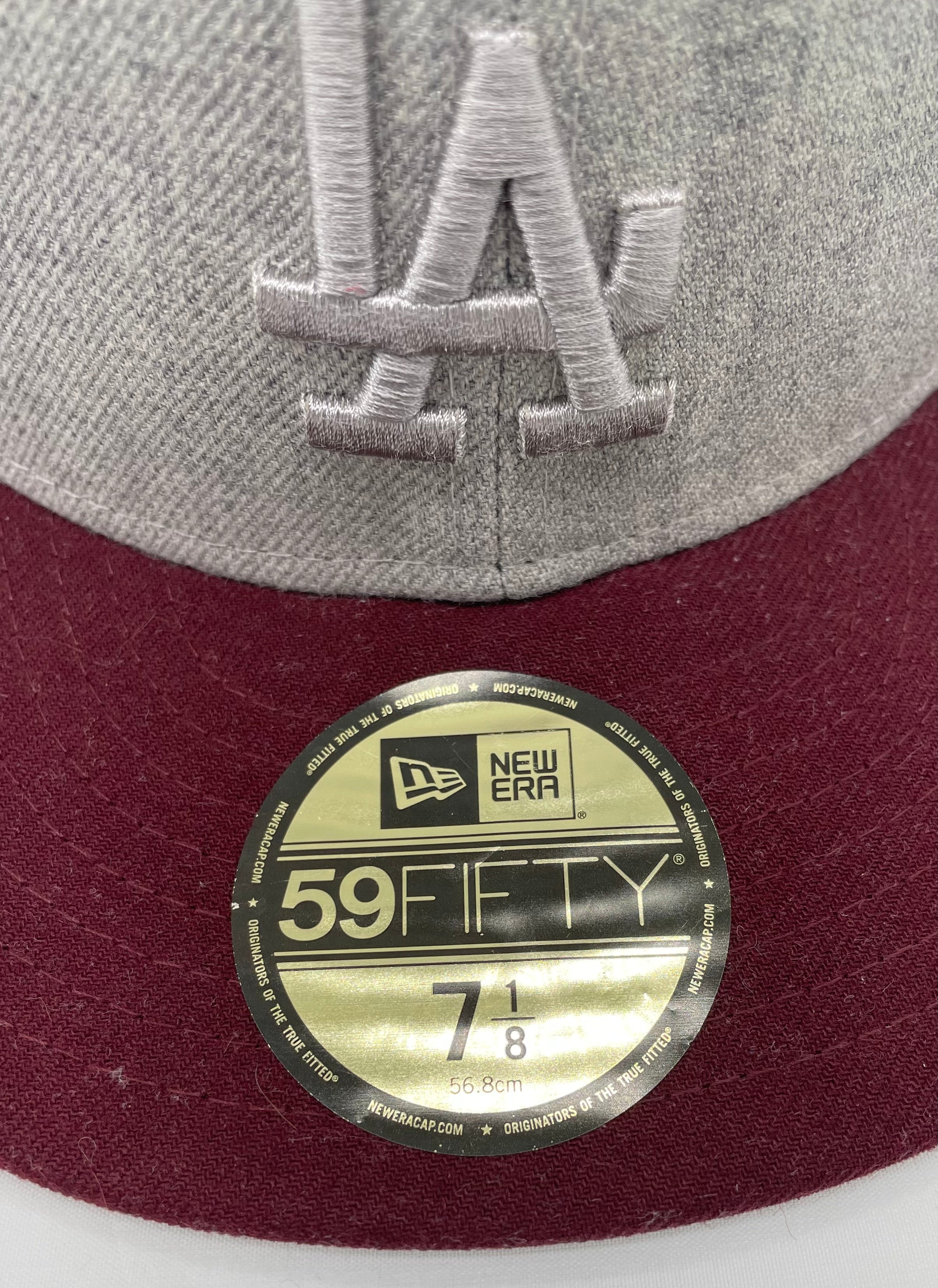 New Era 59Fifty Fitted Cap LA Dodgers Grau/Rot Größe 7 1/8