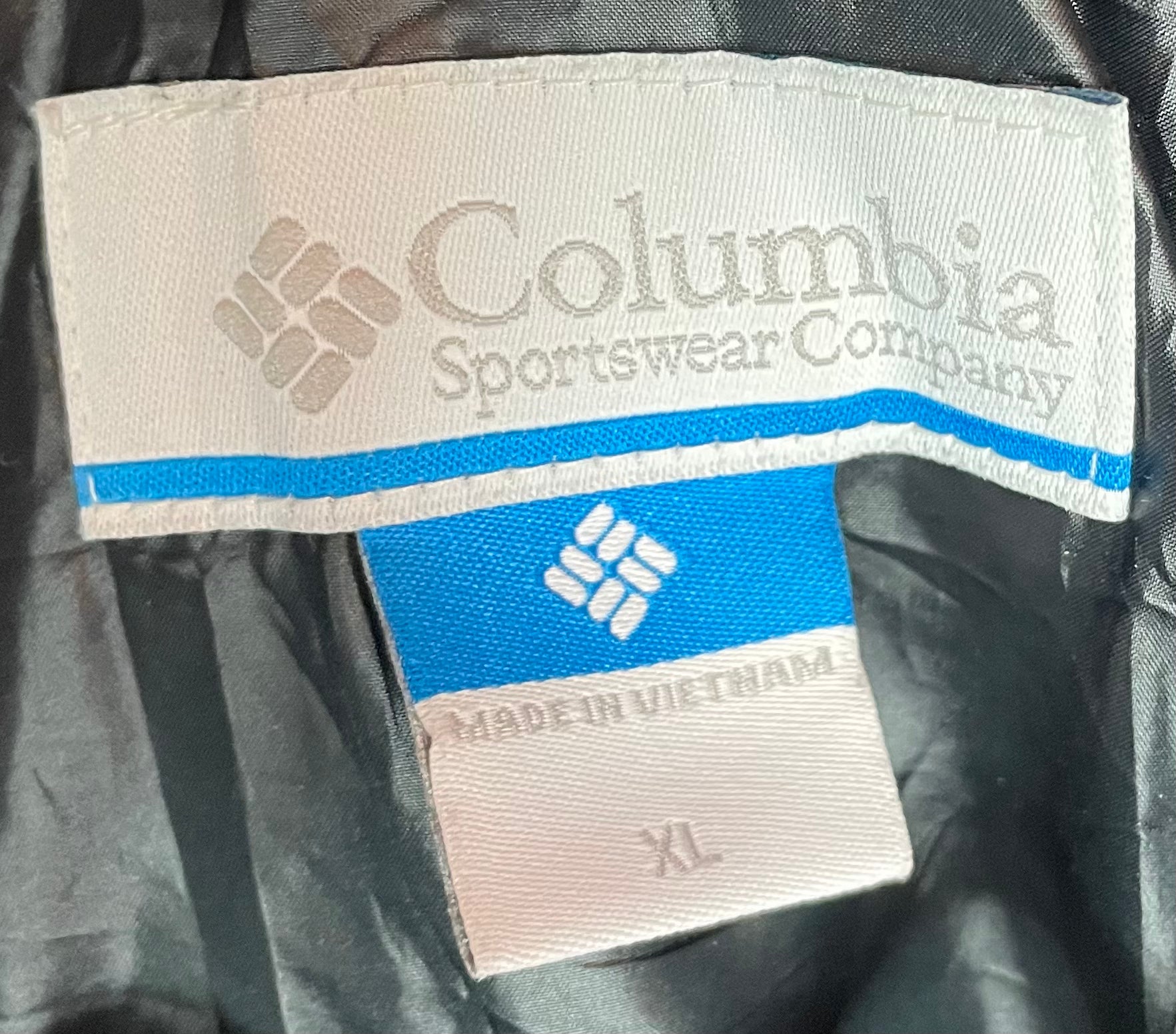 Columbia Vintage Daunen Winterjacke Dunkelgrün Größe XL