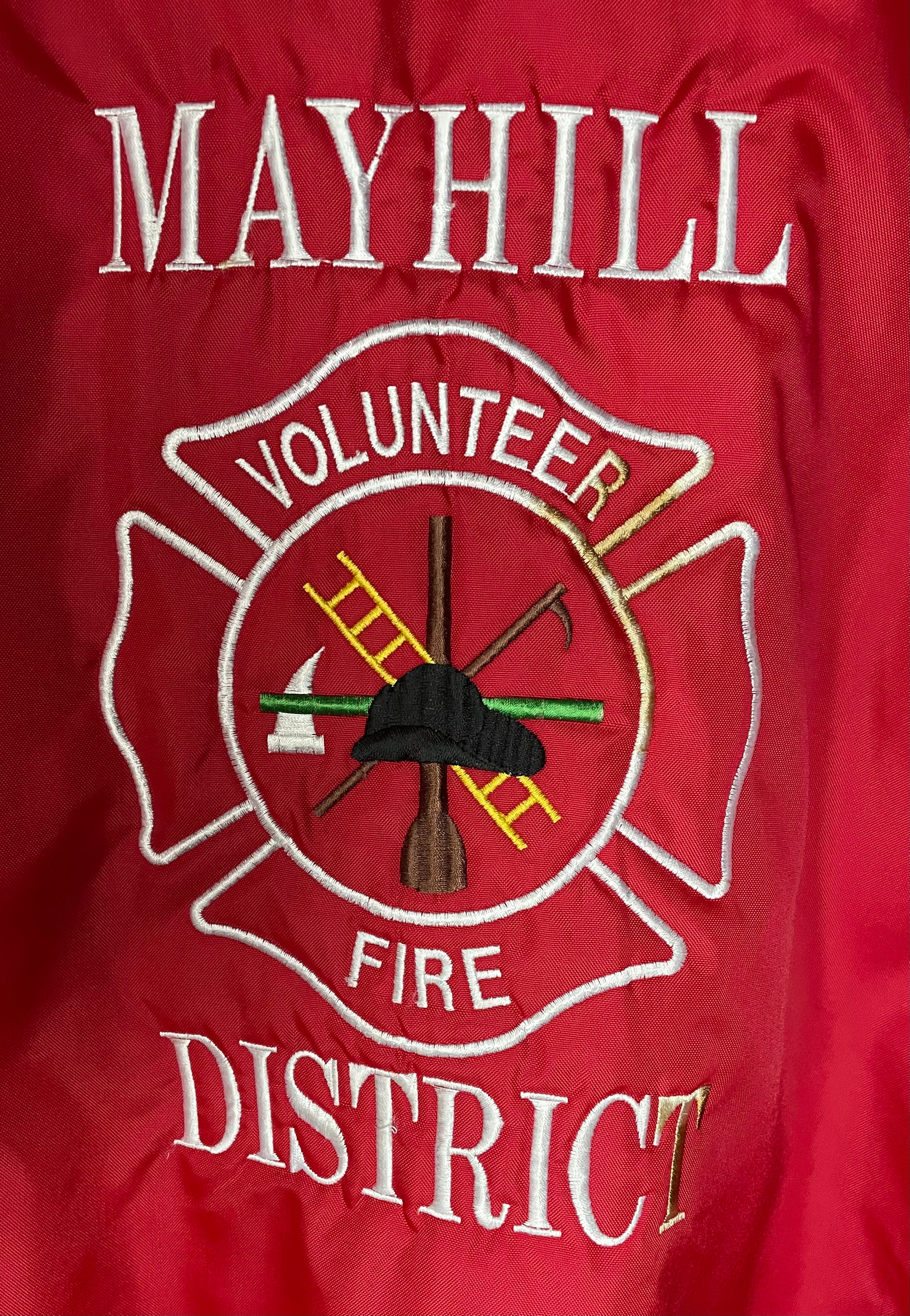 Dunbrooke Vintage Baseball Jacke Mayhill Fire District Rot Größe XL