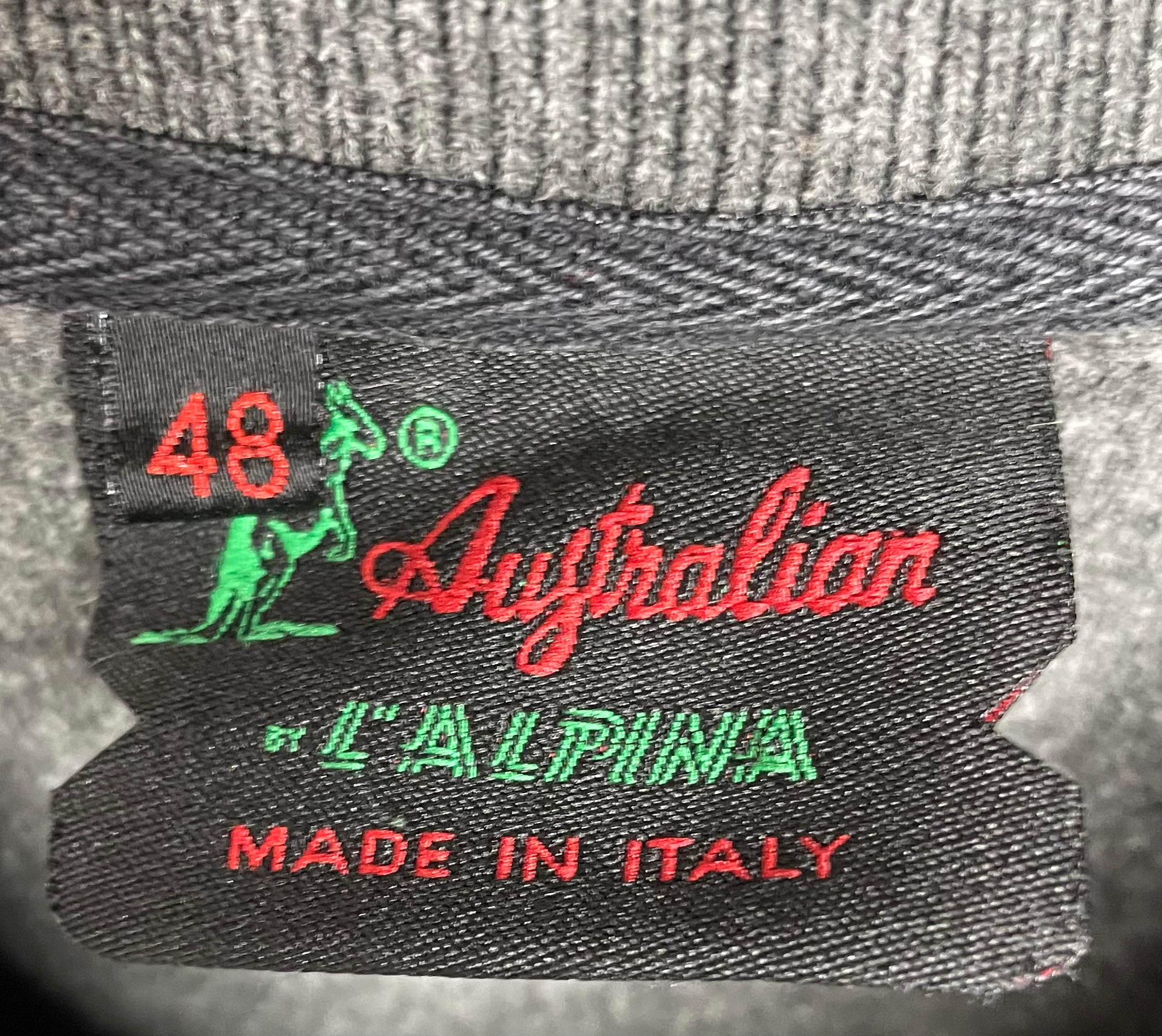 Australian L`Alpina langarm Poloshirt Grau Größe M