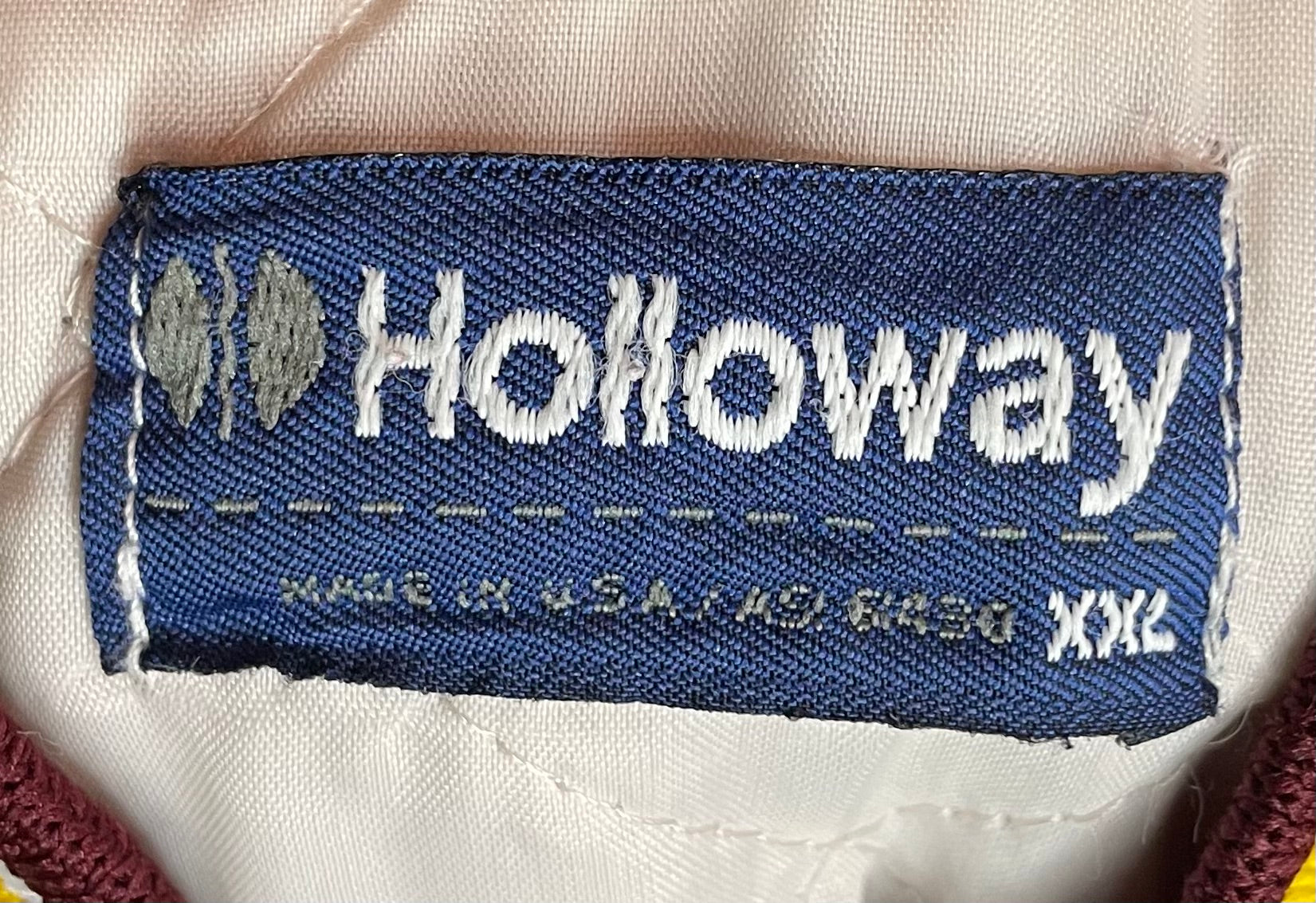Holloway Vintage Baseball Jacke Weinrot Größe XXL