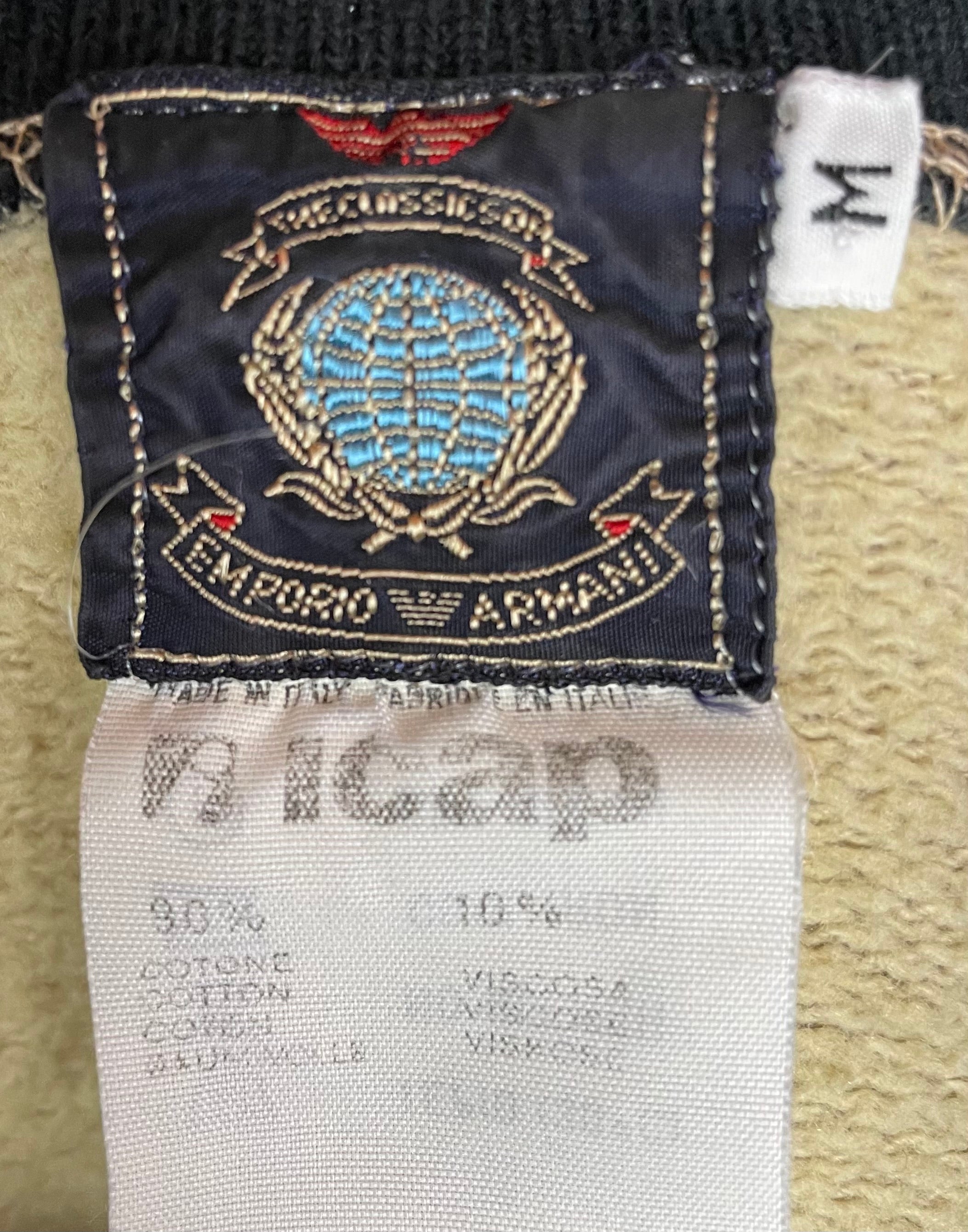 Armani Vintage Pullover Beige Größe M