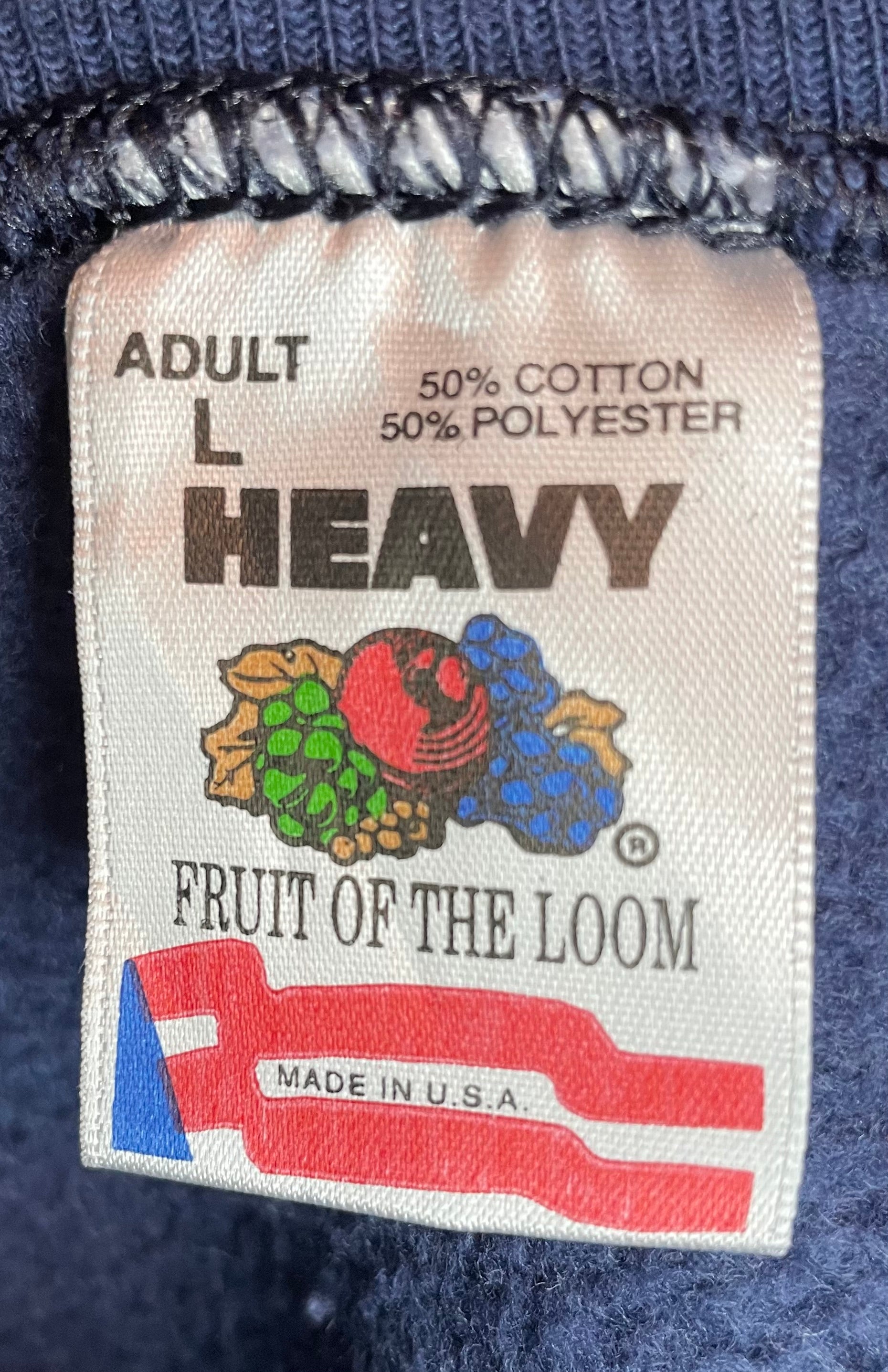 Fruit of the Loom Vintage Sweater Hurd Millwork Co. Blau Größe L