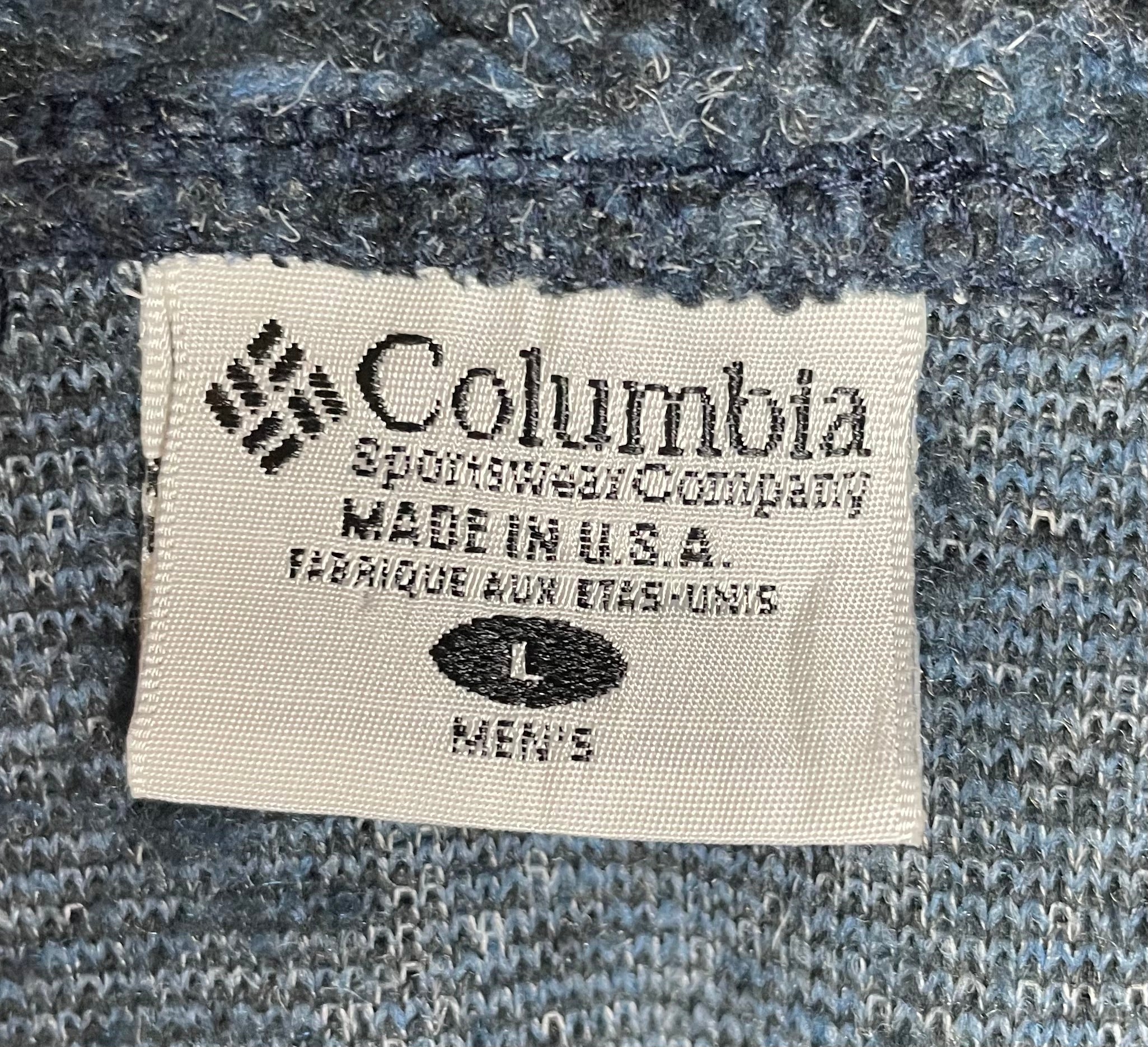 Columbia Vintage Teddy Fleece Pullover Blau Größe L