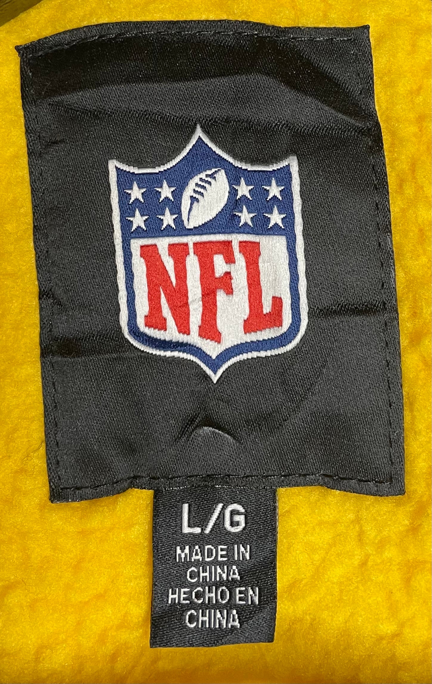 NFL Sweatshirt Jacke Pittsburgh Steelers Schwarz Größe L